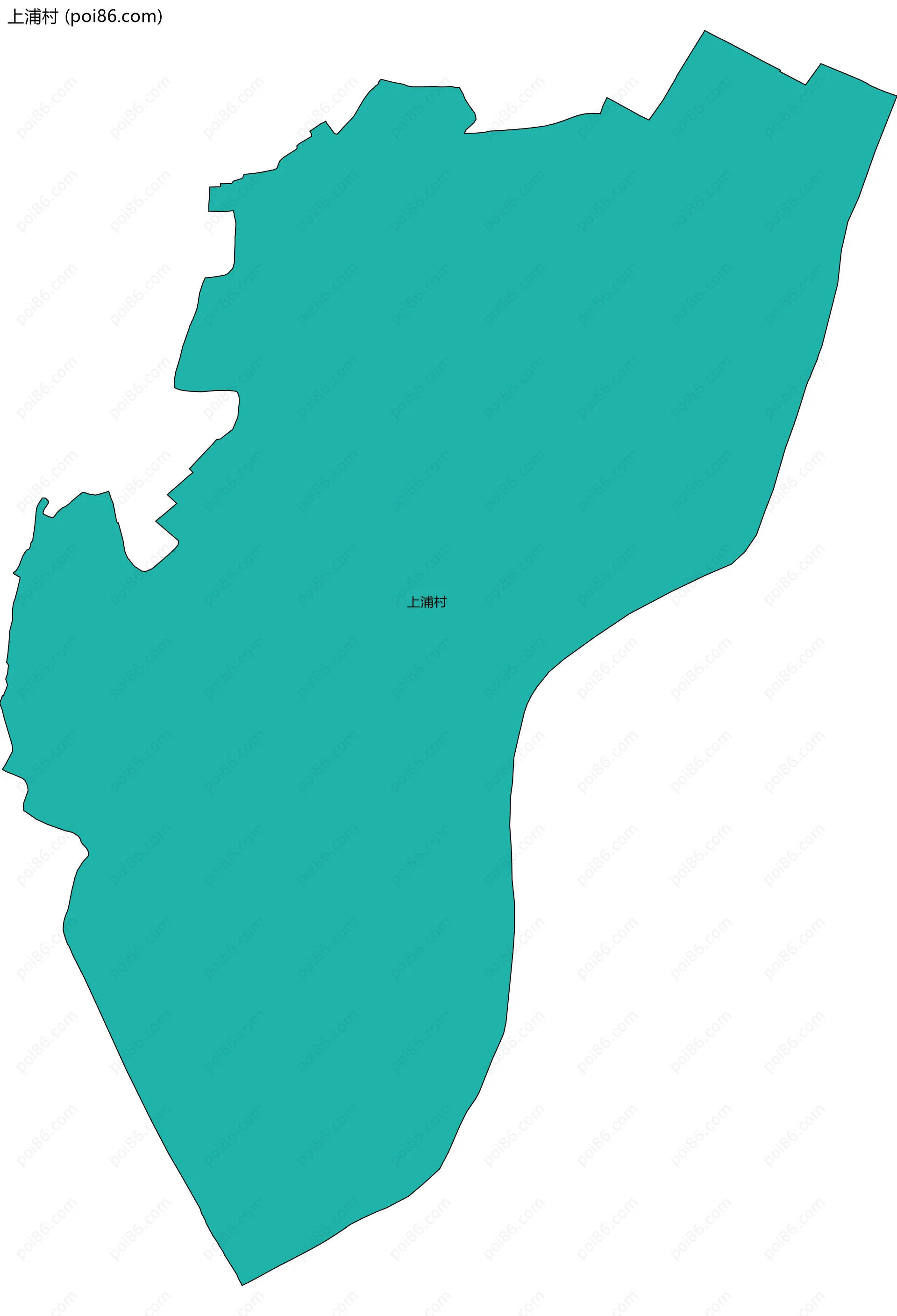上浦村边界地图