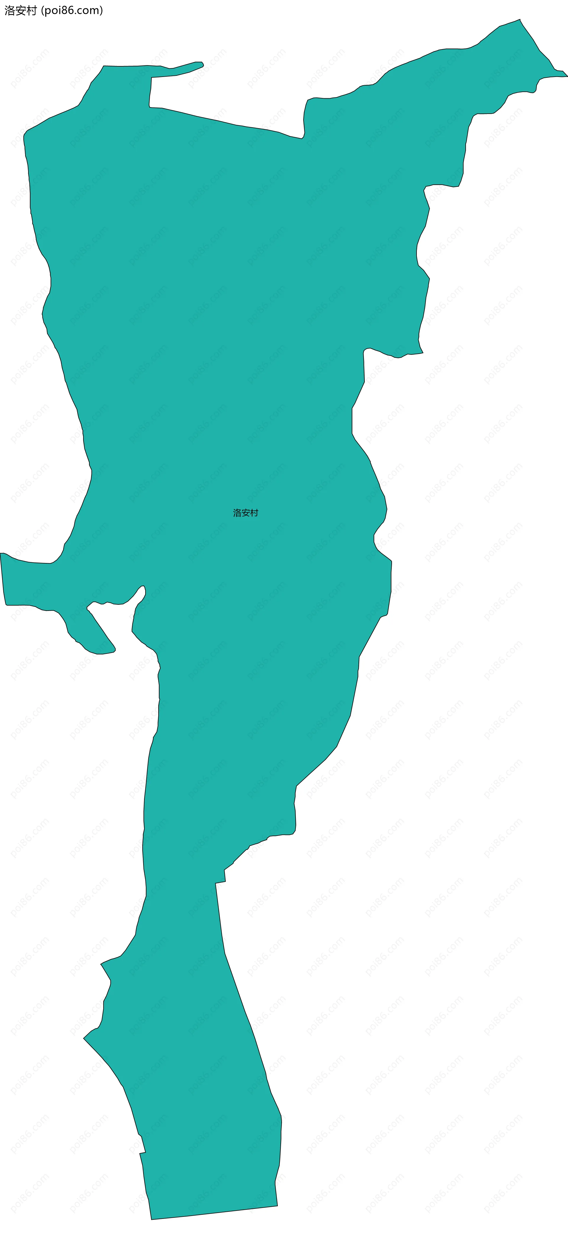 洛安村边界地图