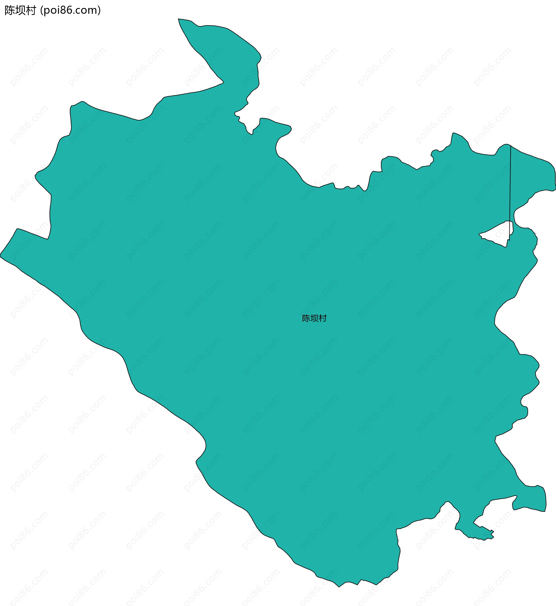 陈坝村边界地图