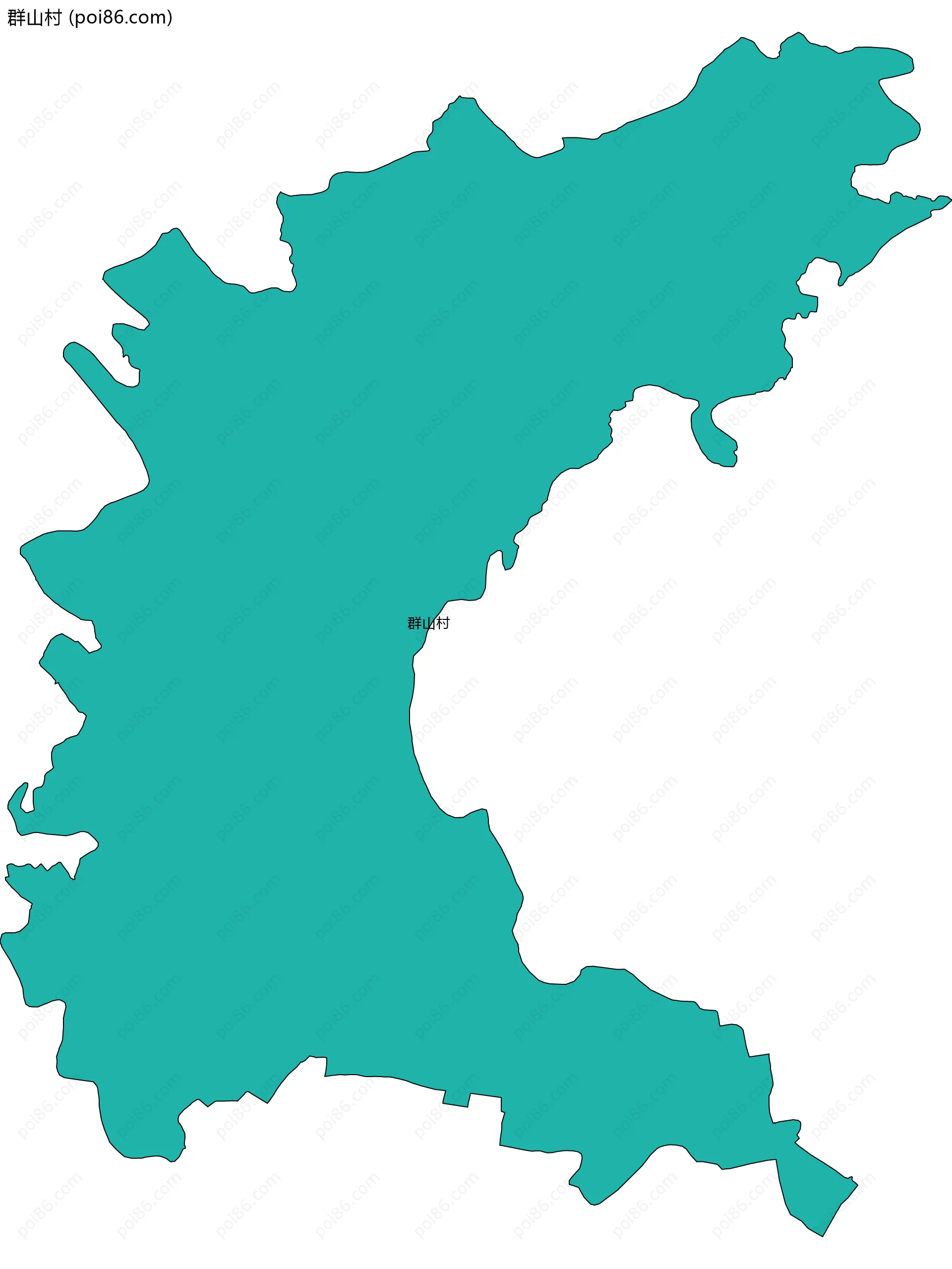 群山村边界地图