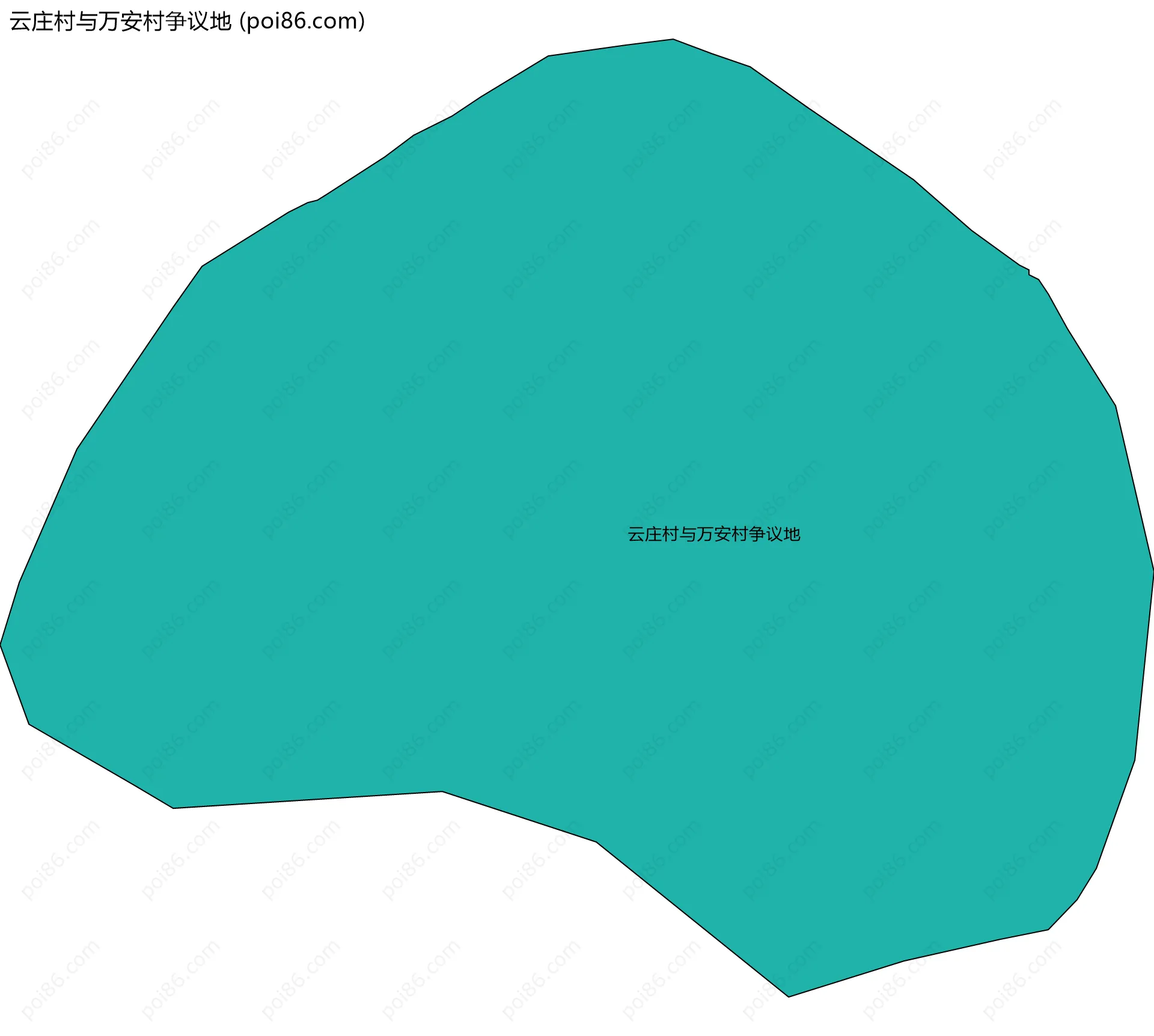 云庄村与万安村争议地边界地图