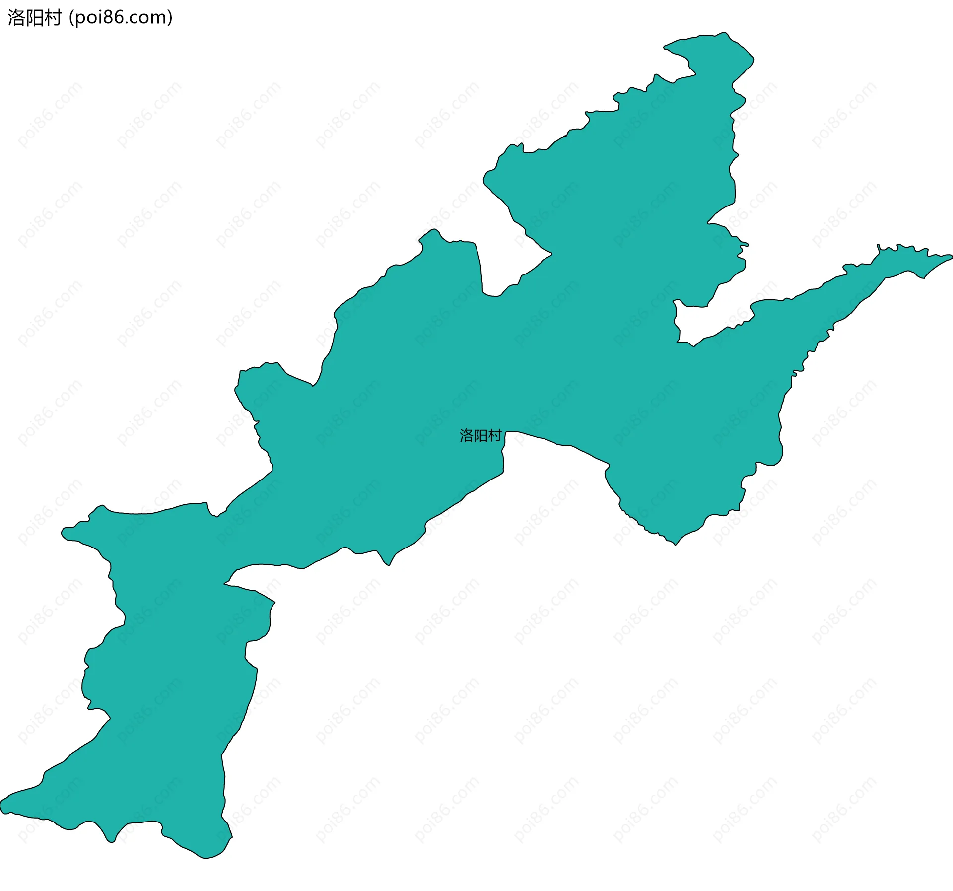 洛阳村边界地图