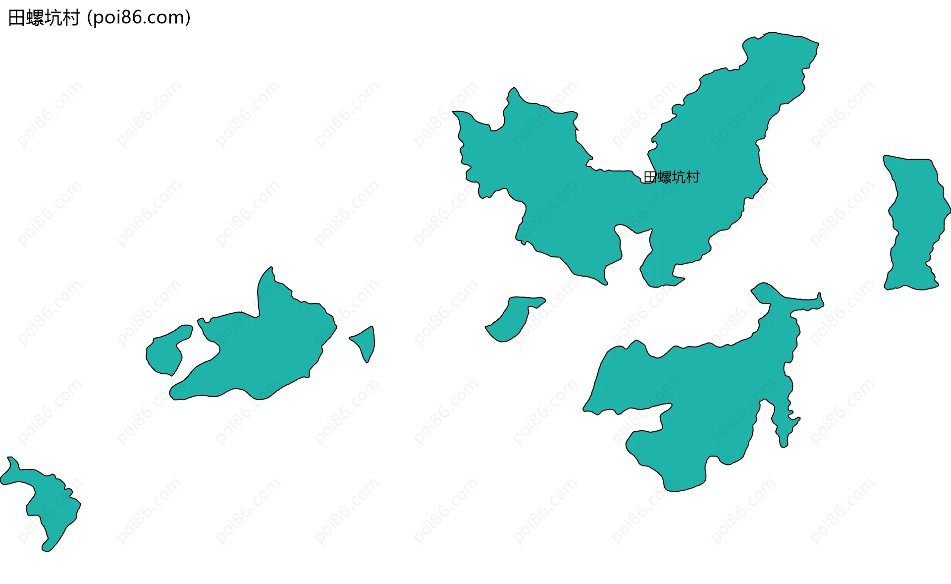 田螺坑村边界地图