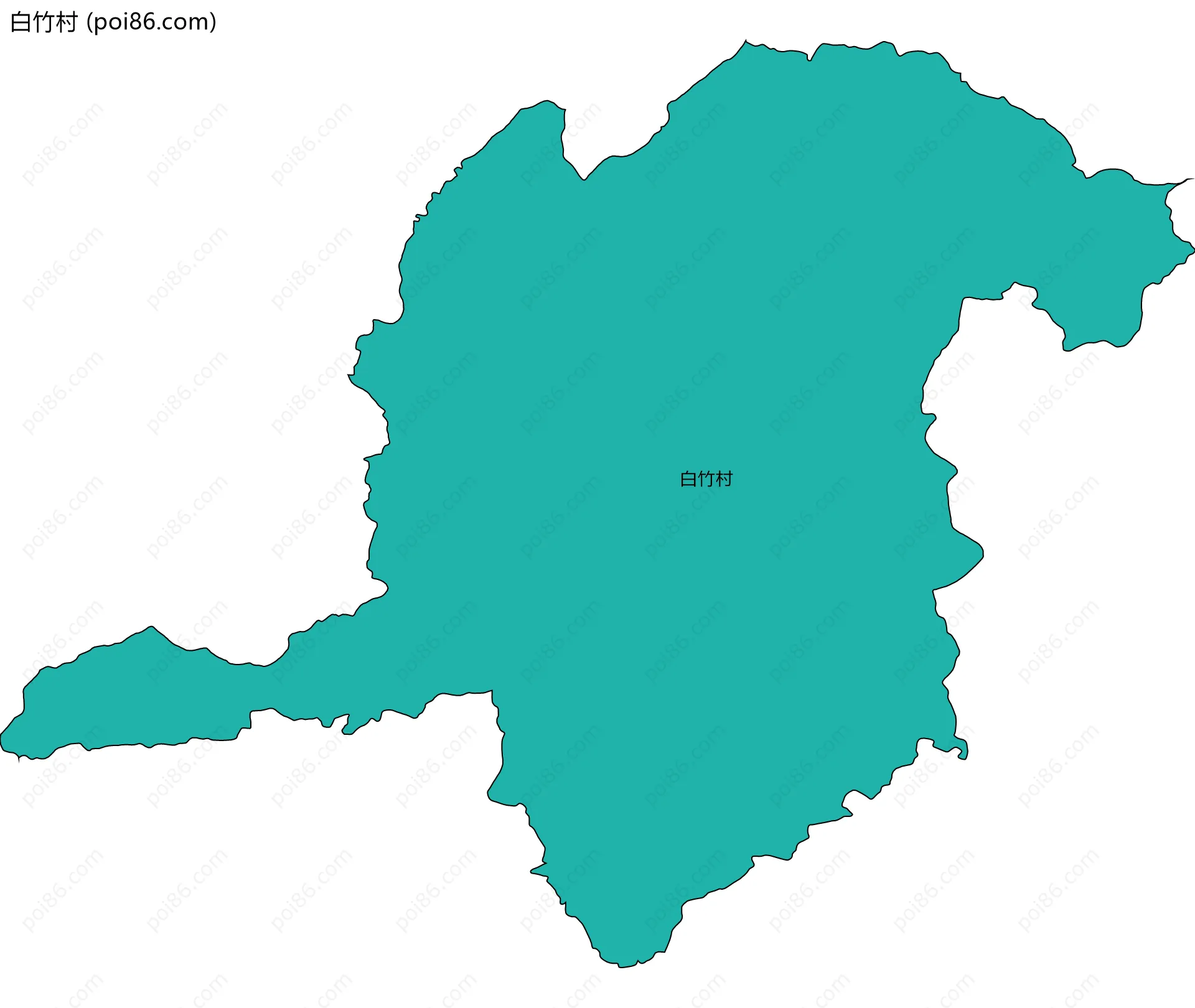 白竹村边界地图