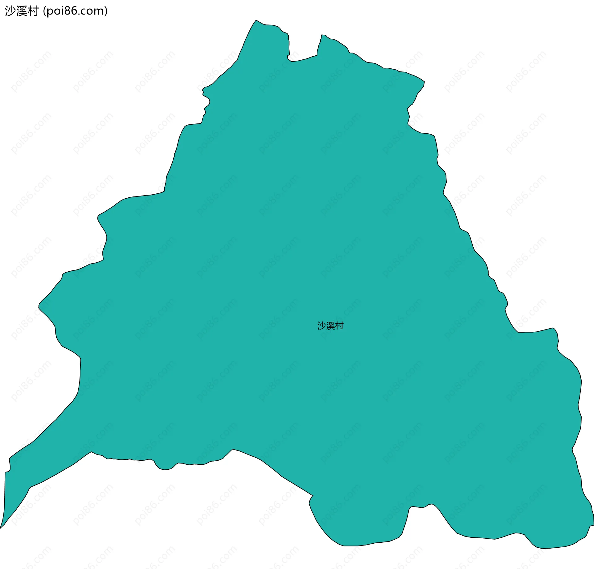 沙溪村边界地图