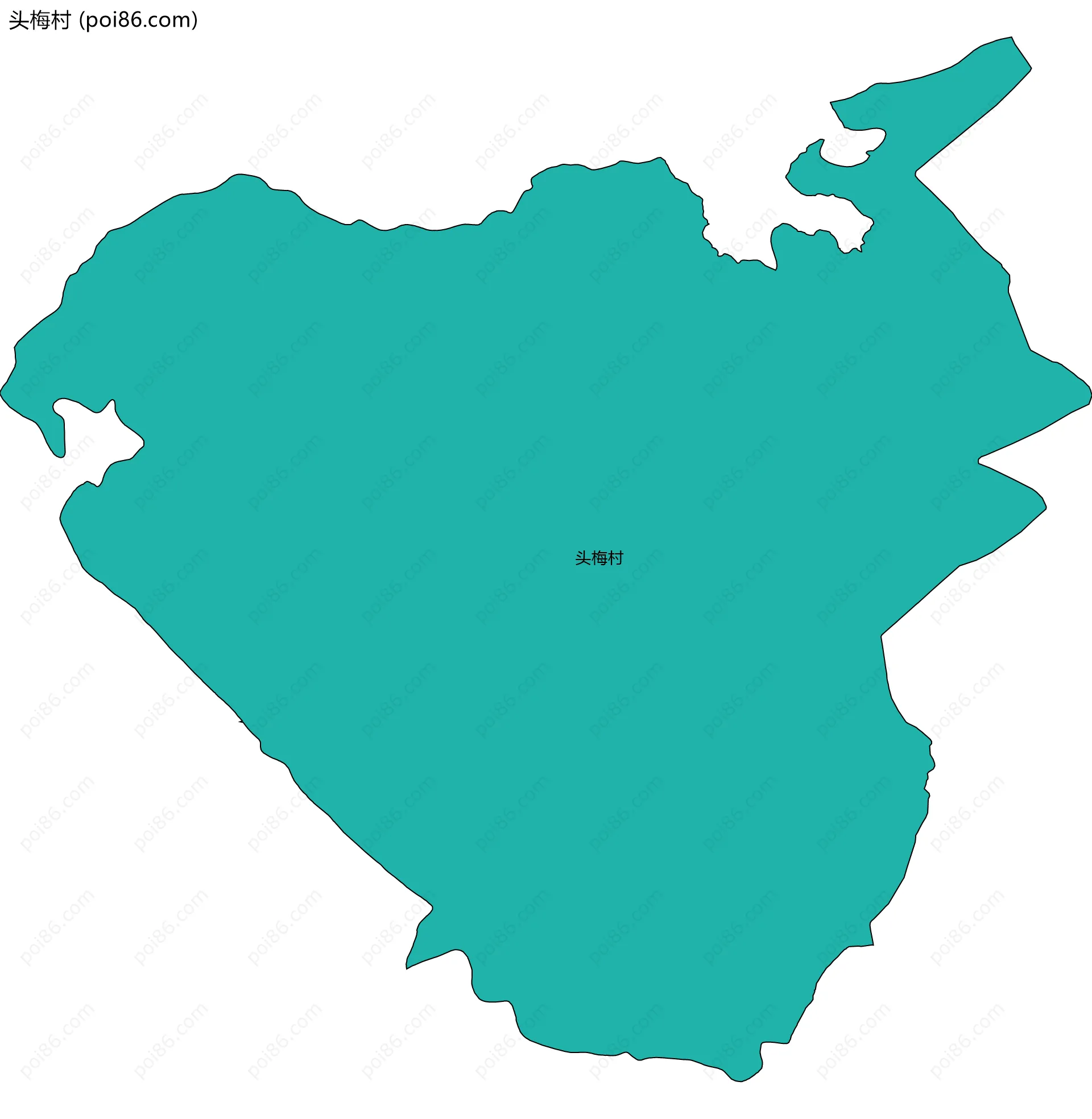 头梅村边界地图