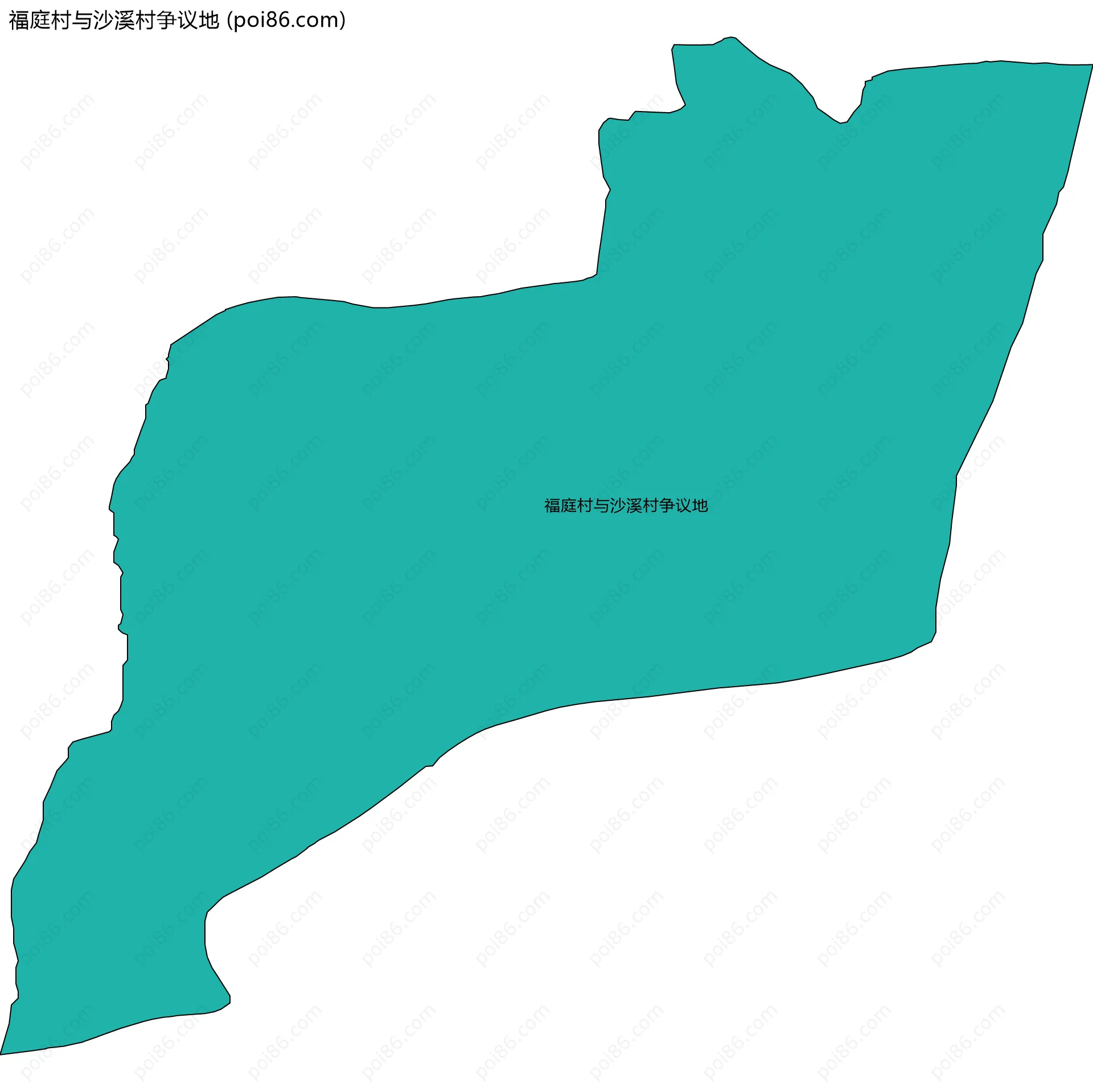 福庭村与沙溪村争议地边界地图