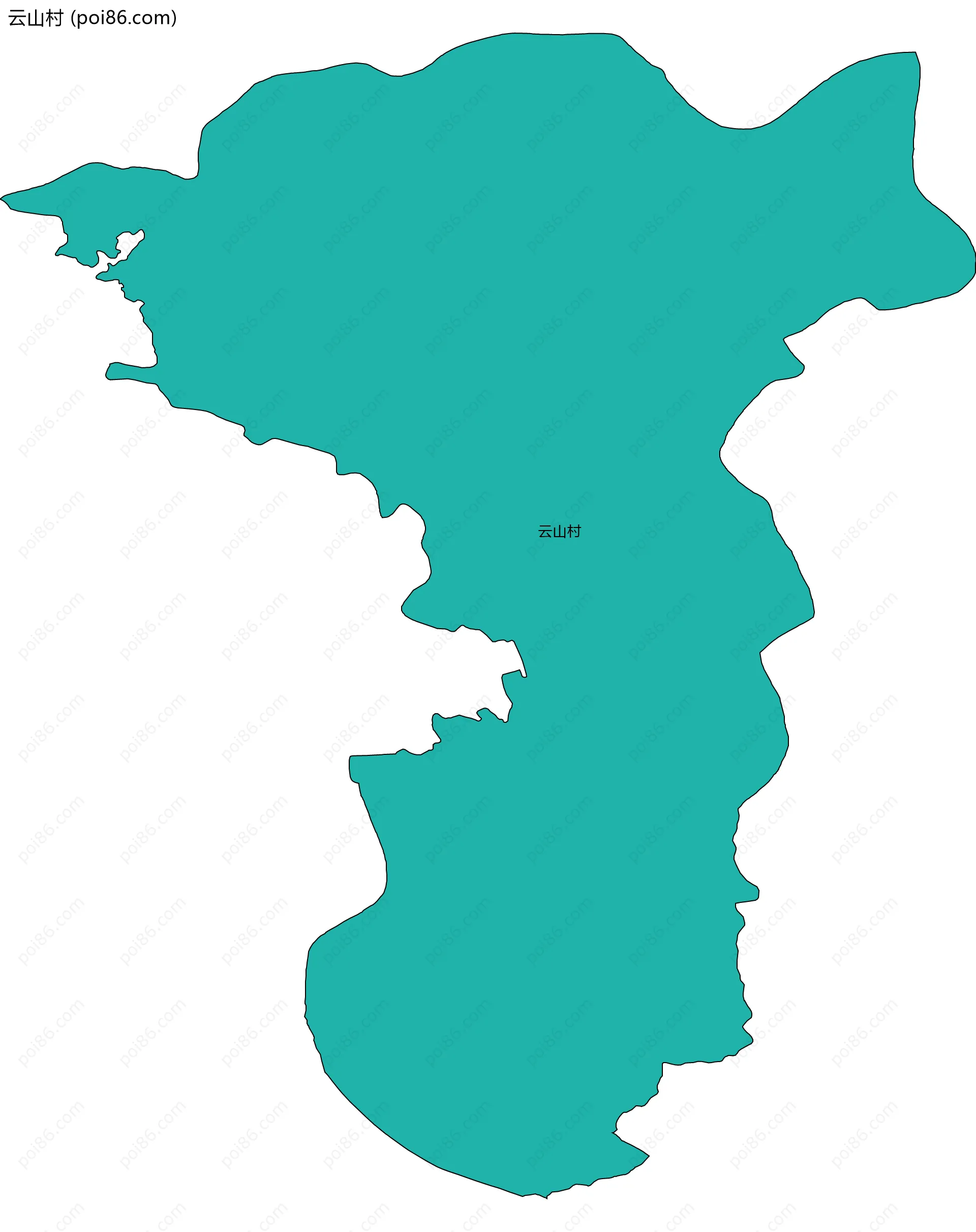 云山村边界地图