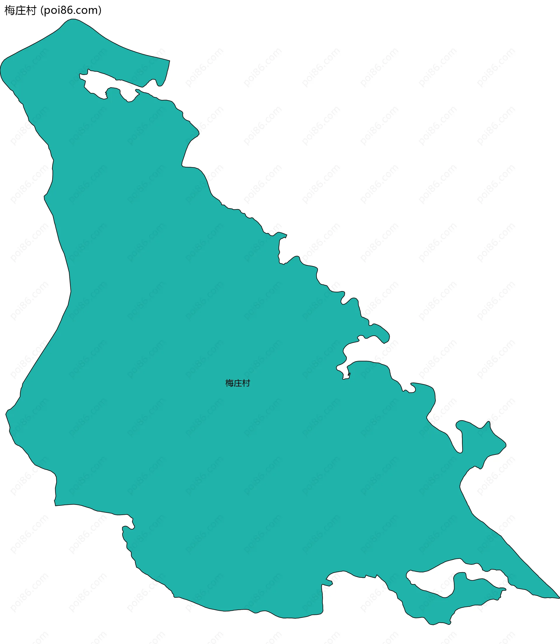 梅庄村边界地图