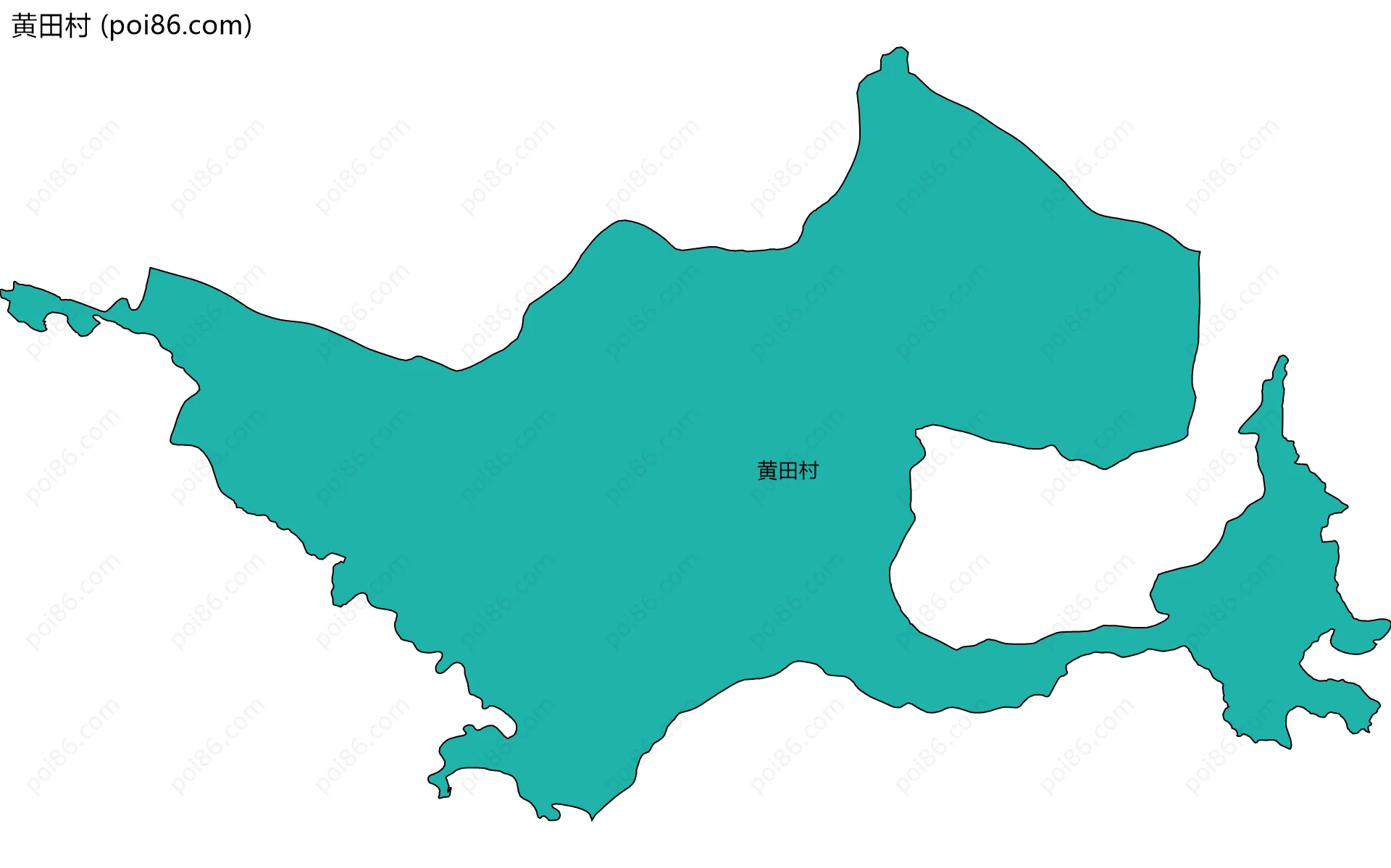 黄田村边界地图