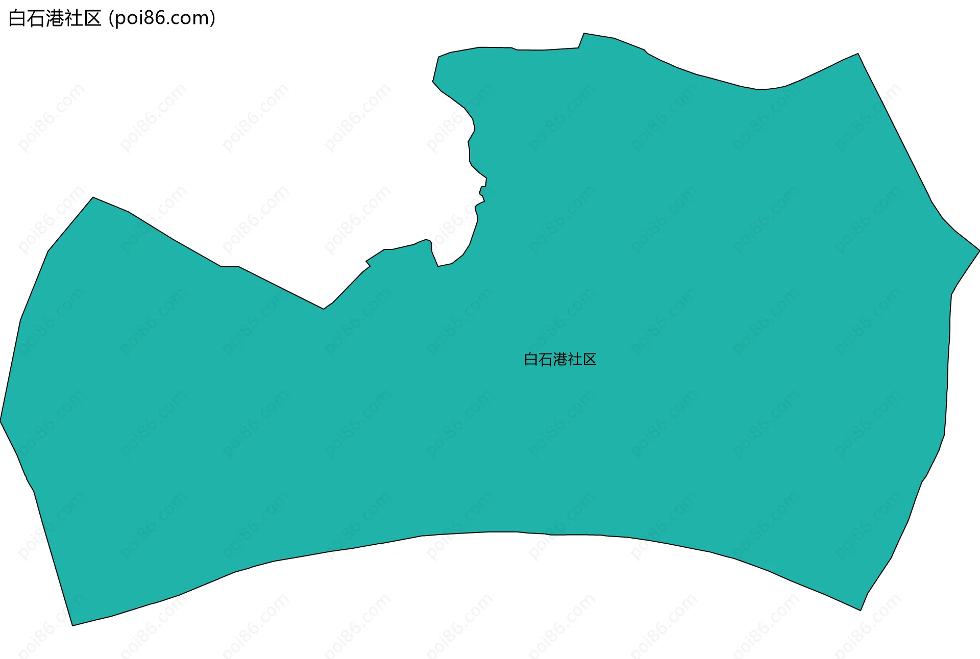 白石港社区边界地图