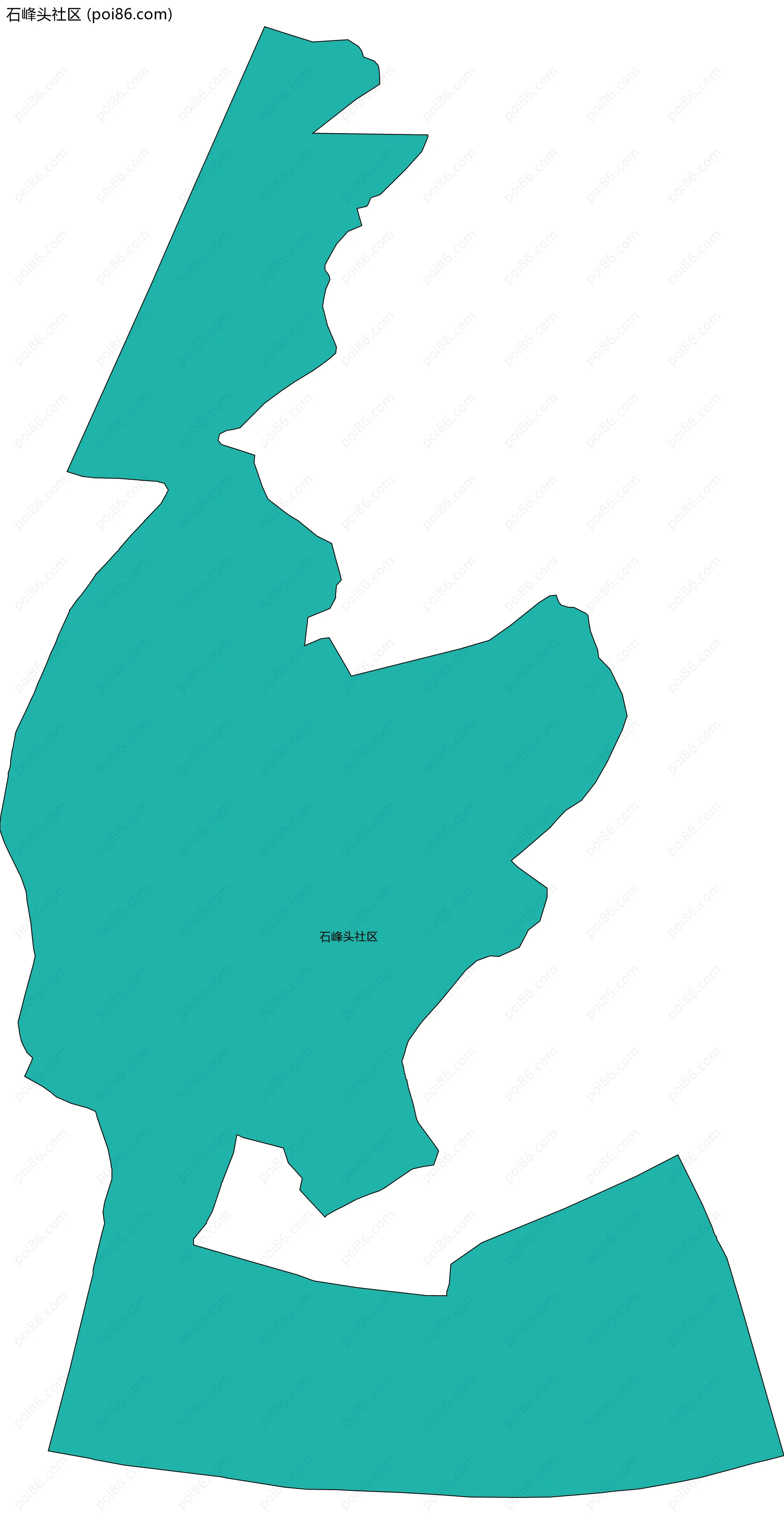 石峰头社区边界地图