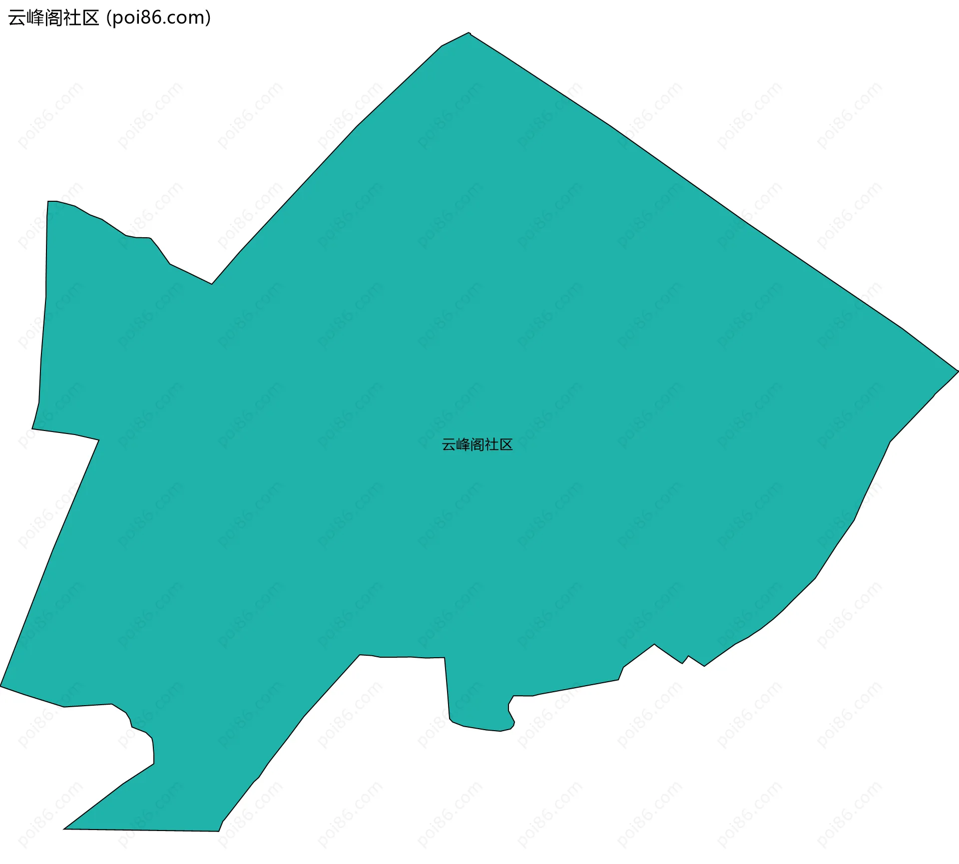 云峰阁社区边界地图