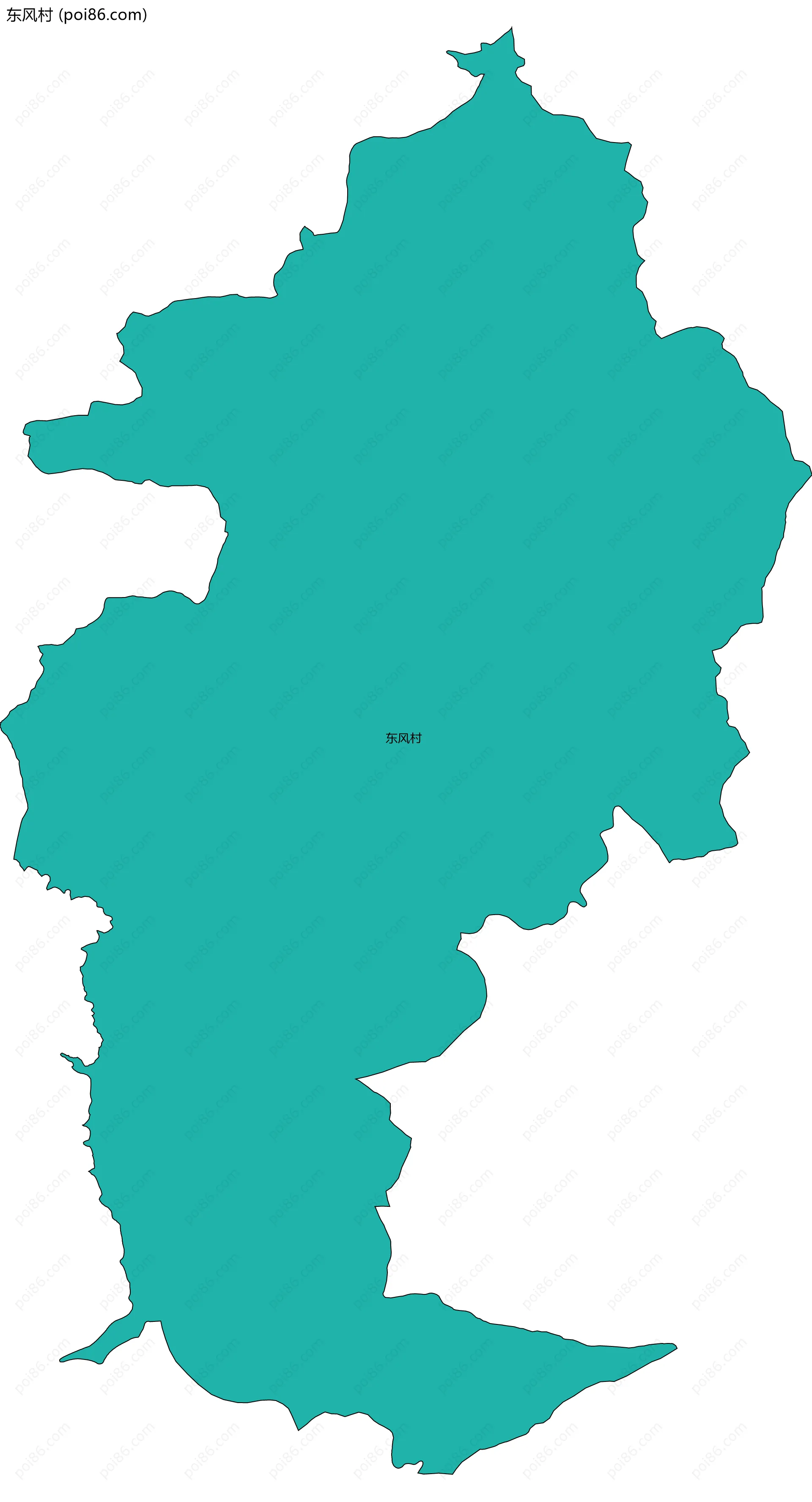 东风村边界地图