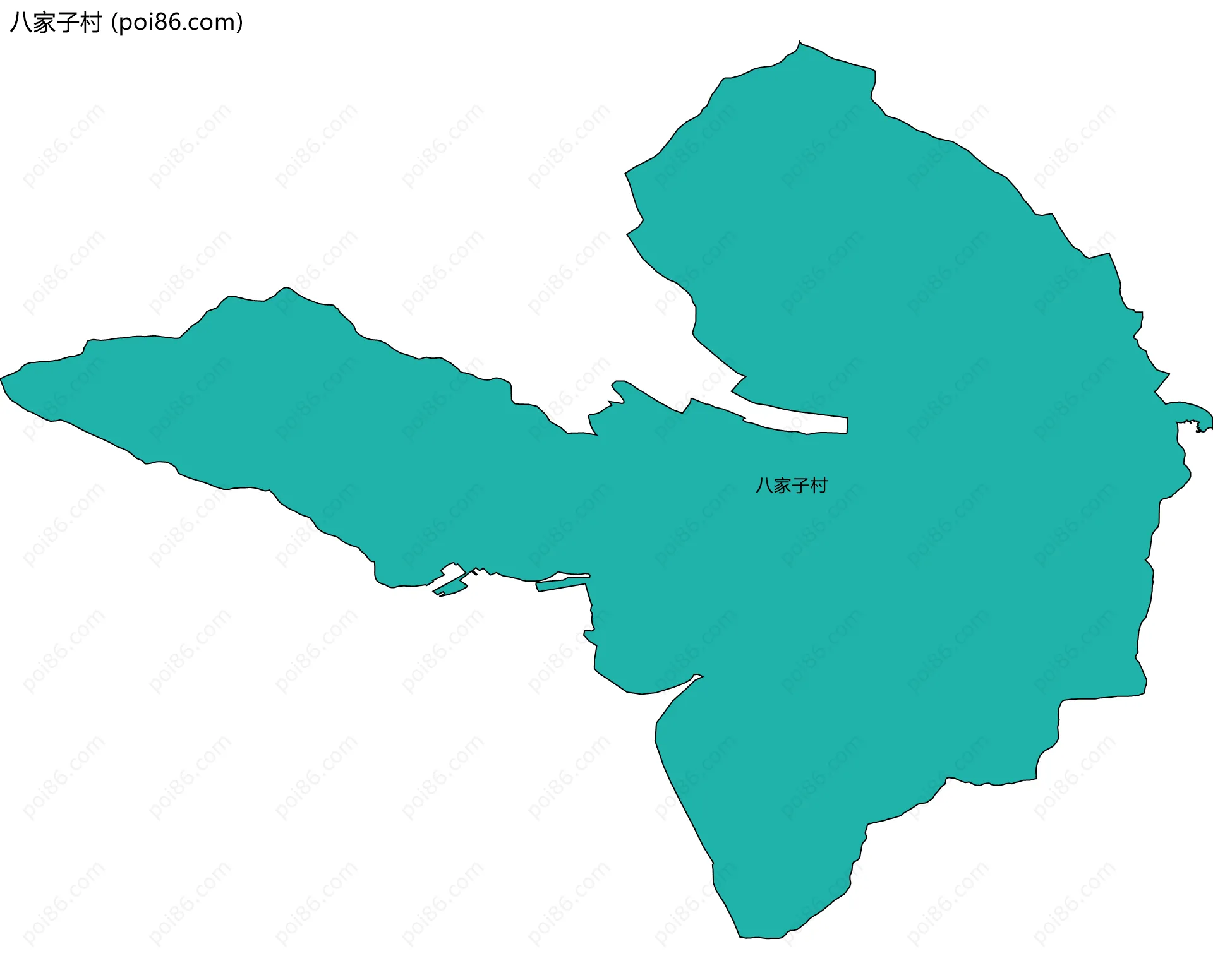 八家子村边界地图
