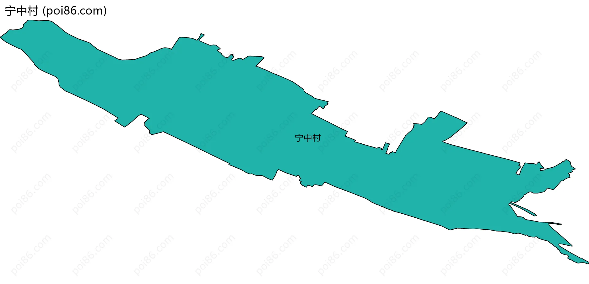 宁中村边界地图