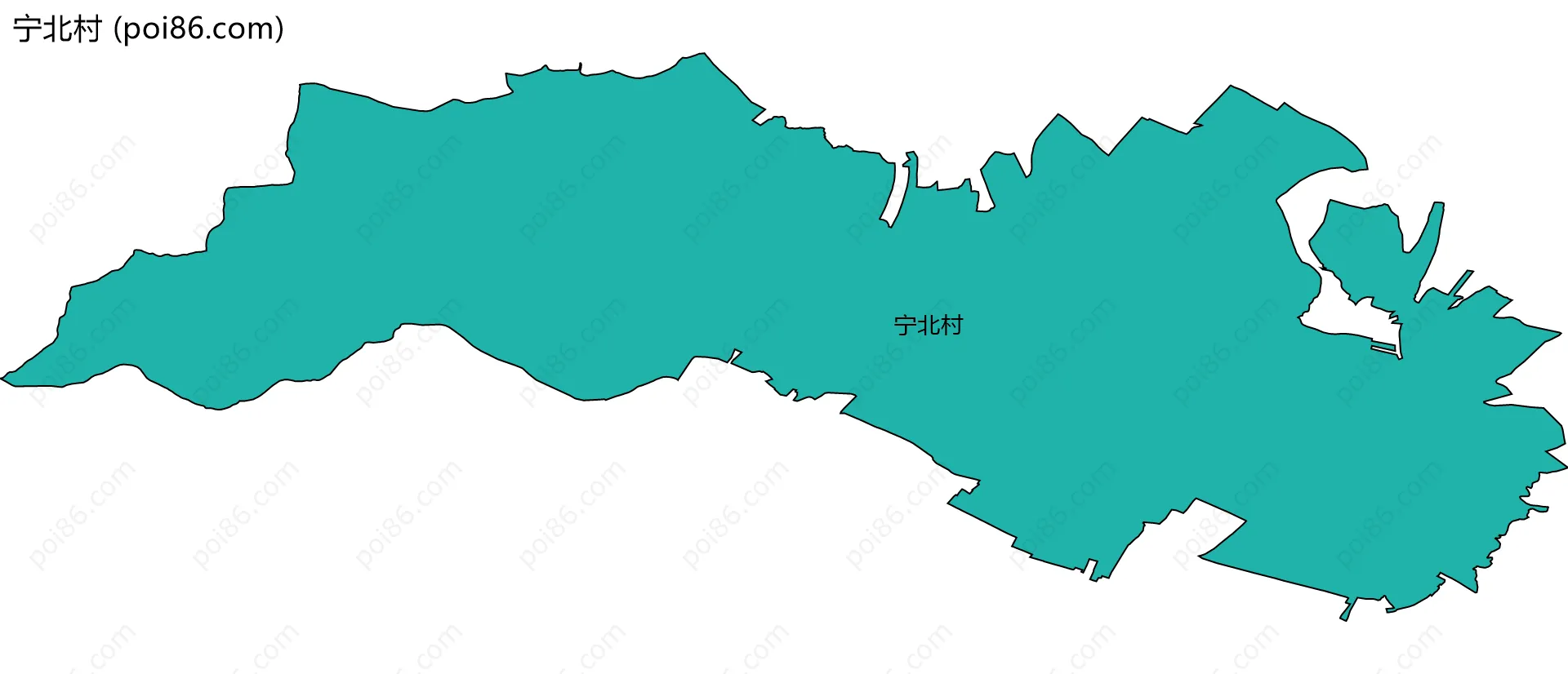 宁北村边界地图