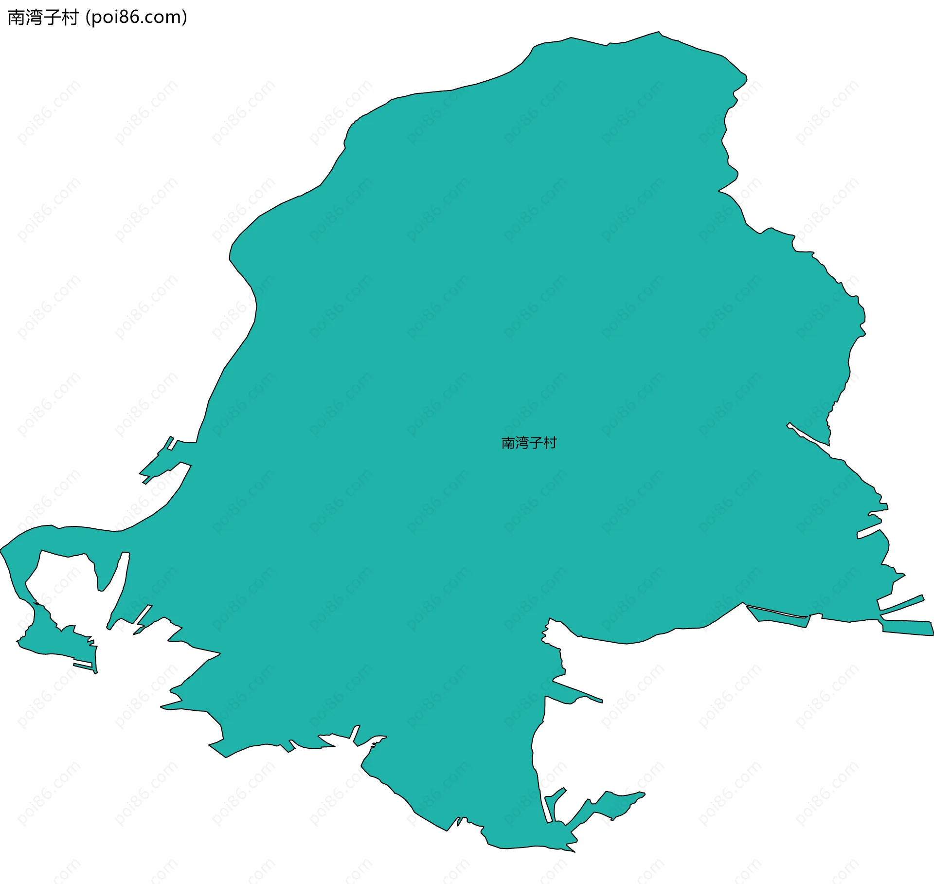 南湾子村边界地图
