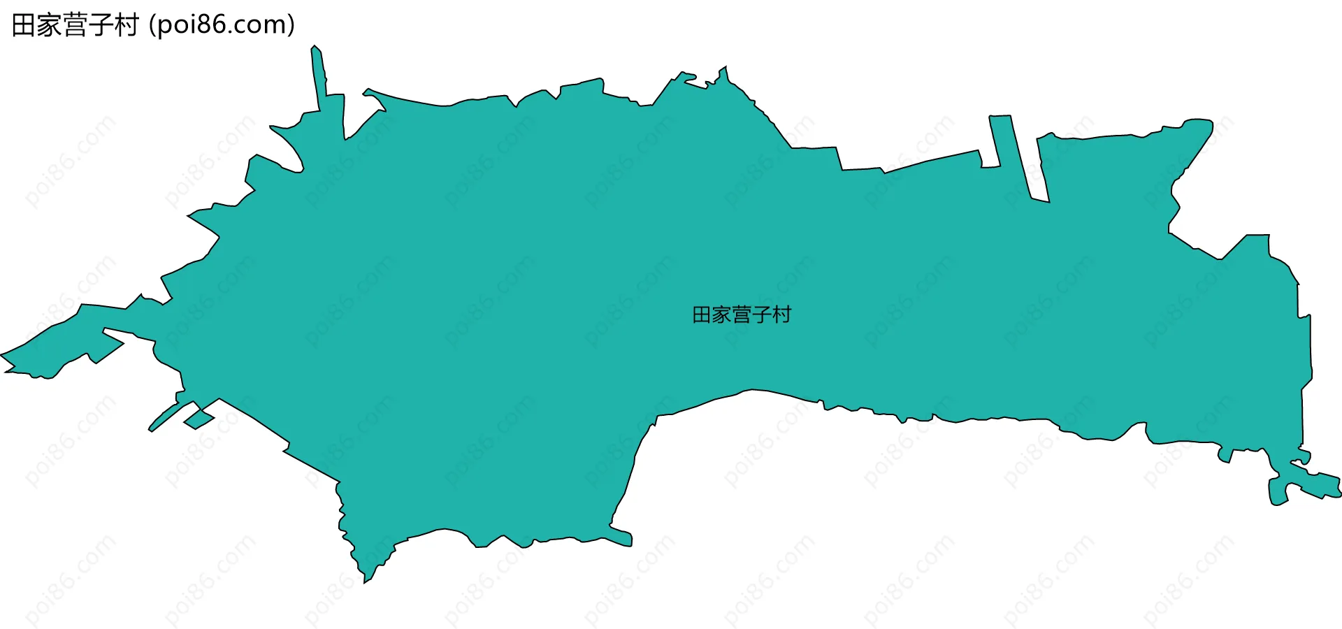 田家营子村边界地图