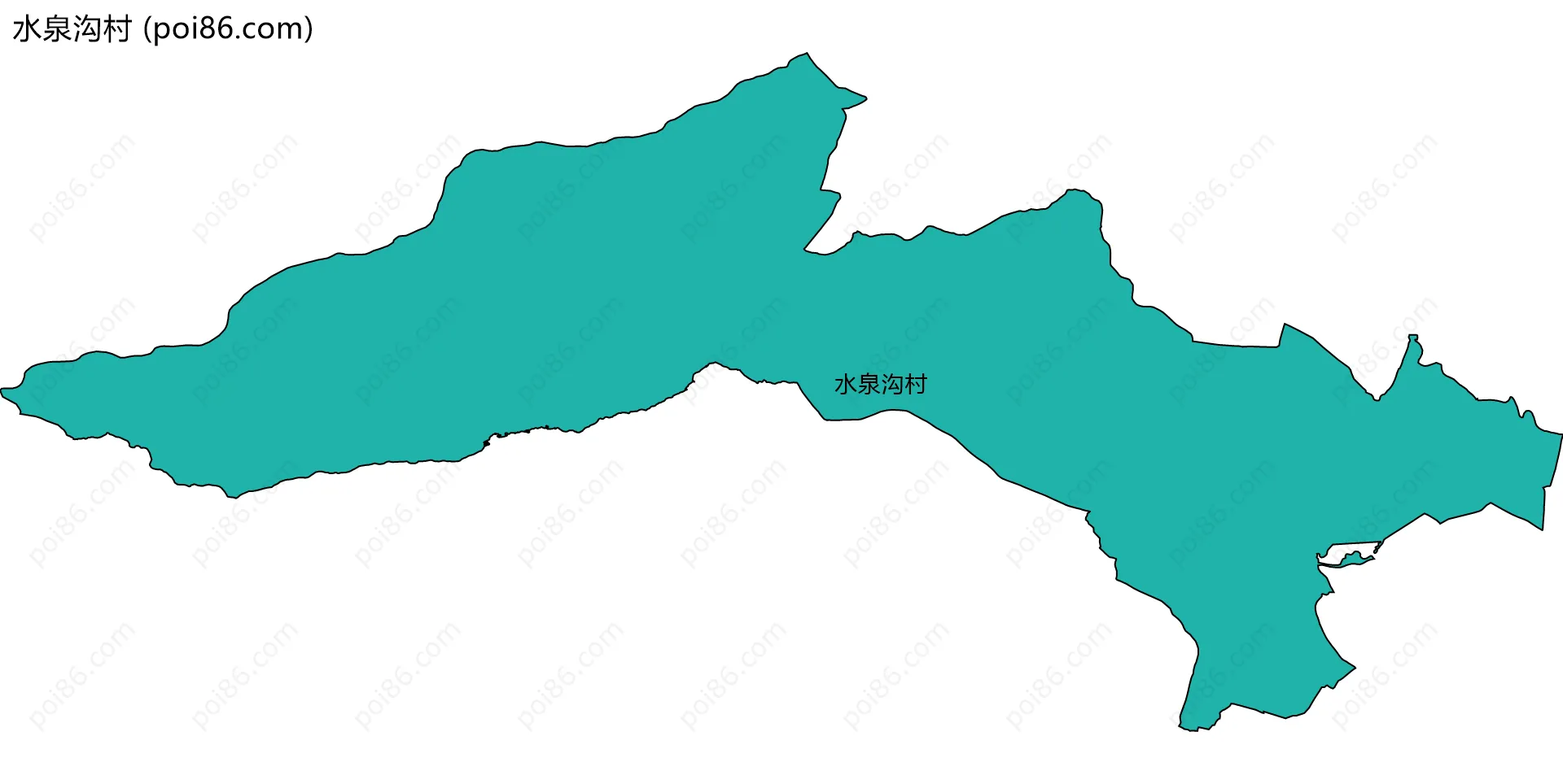 水泉沟村边界地图