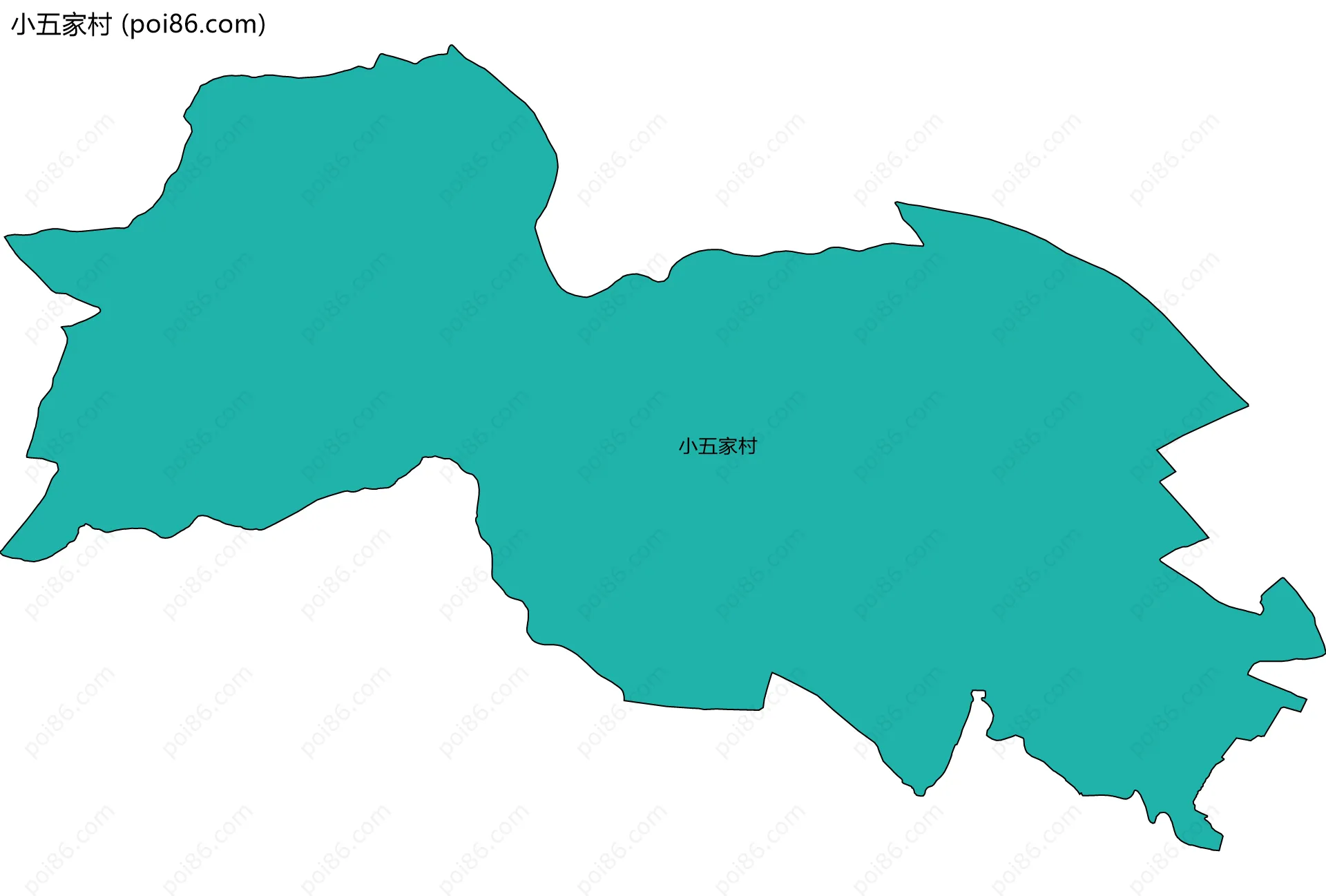 小五家村边界地图