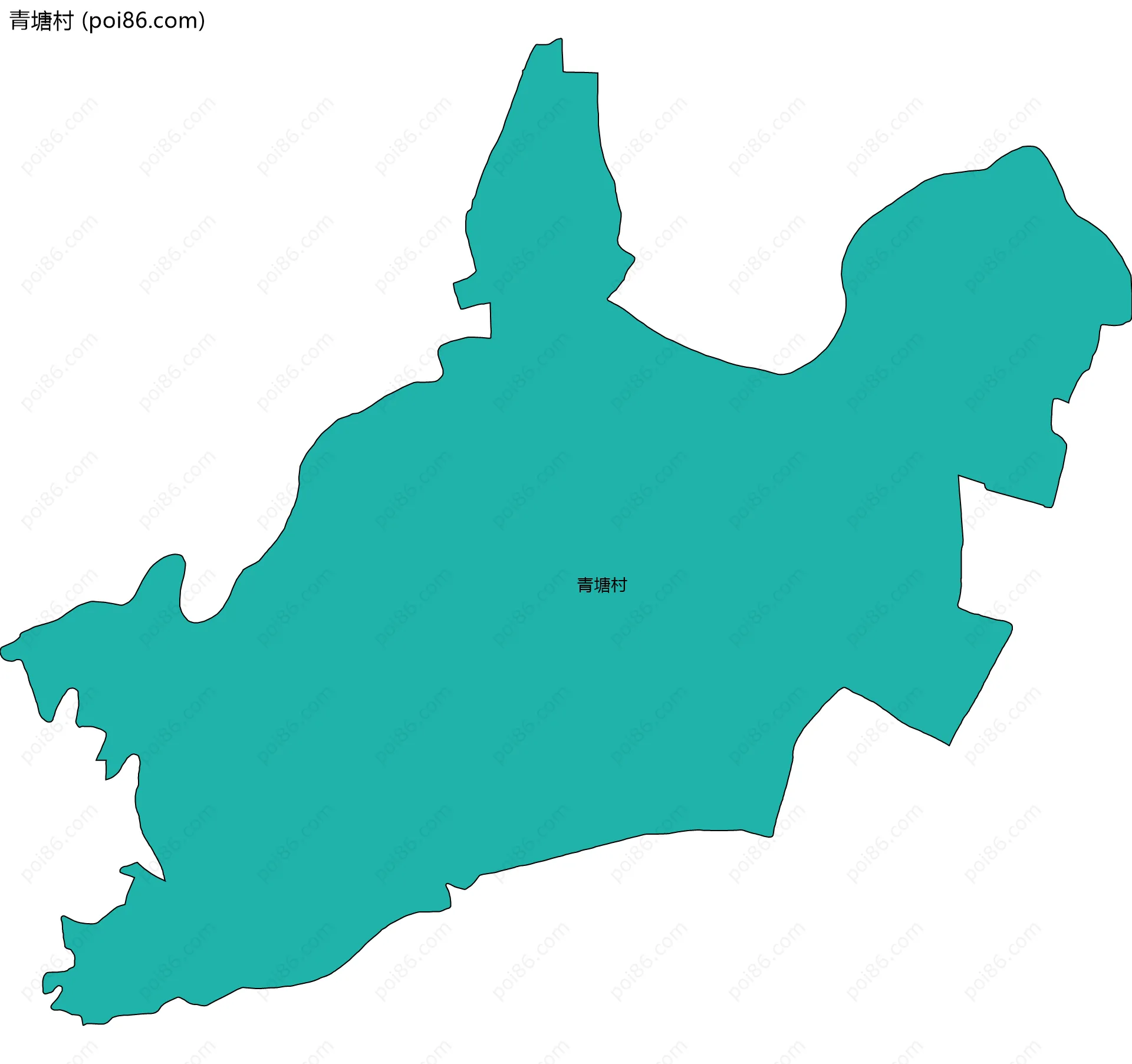 青塘村边界地图