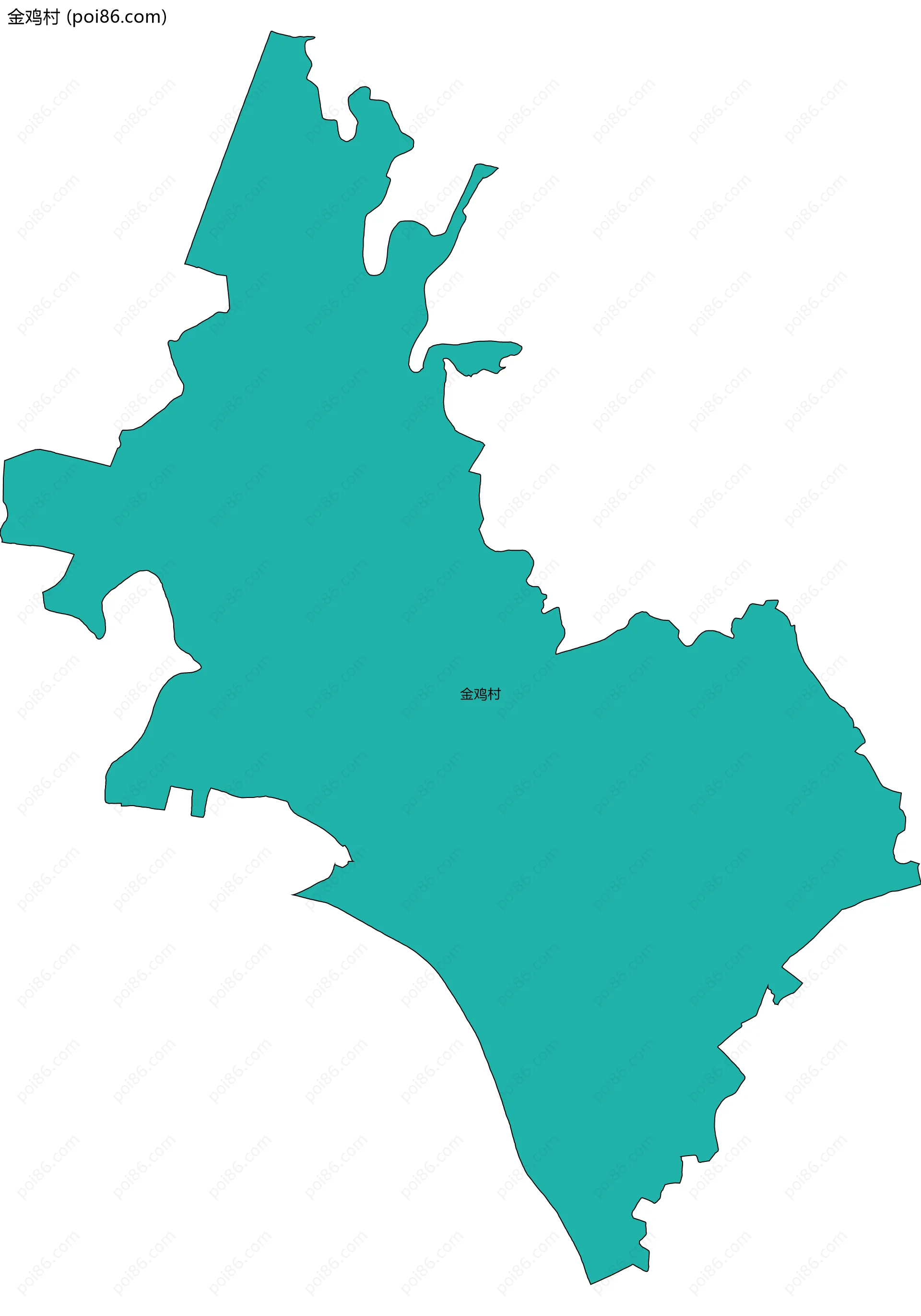 金鸡村边界地图