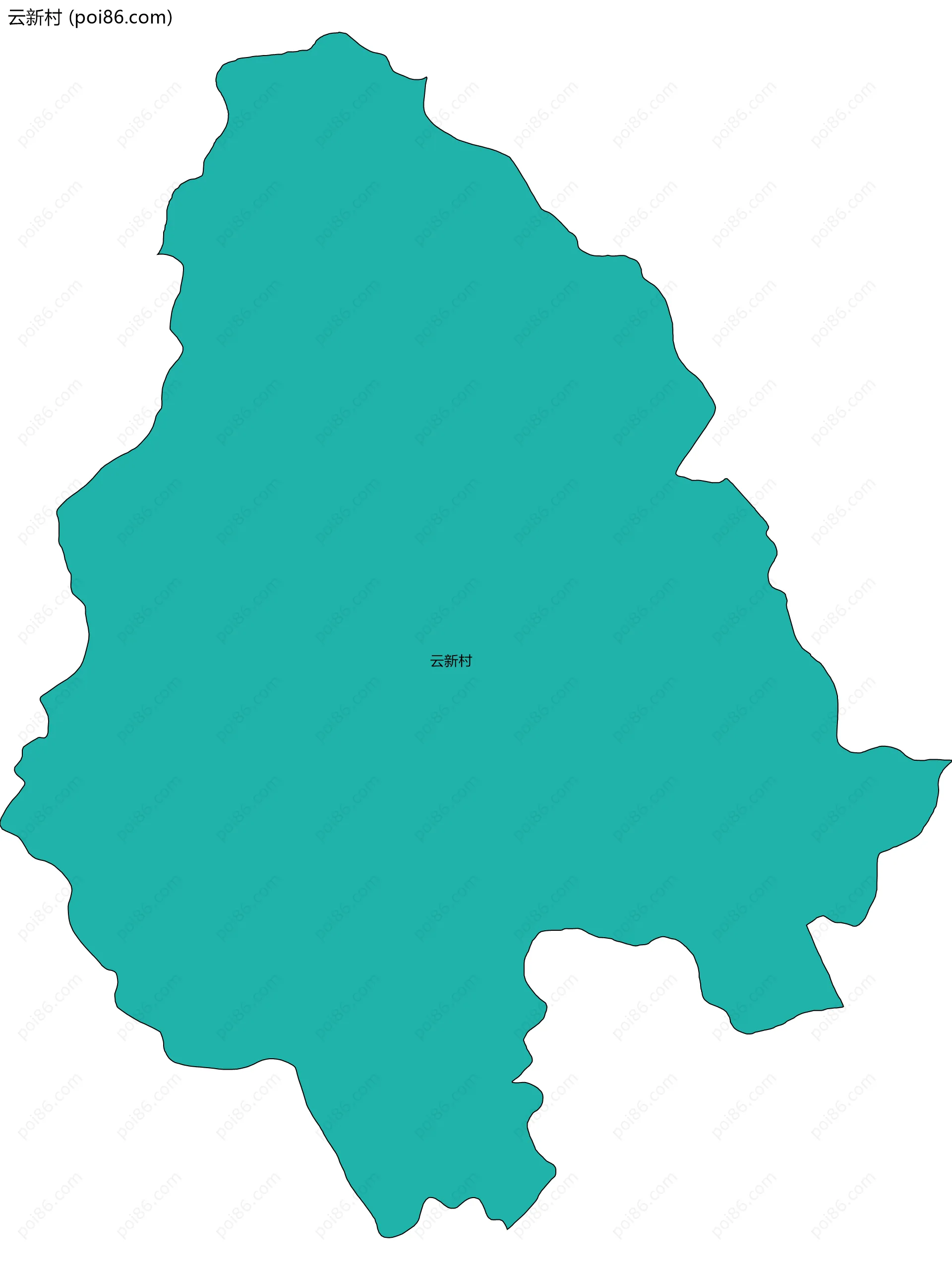 云新村边界地图