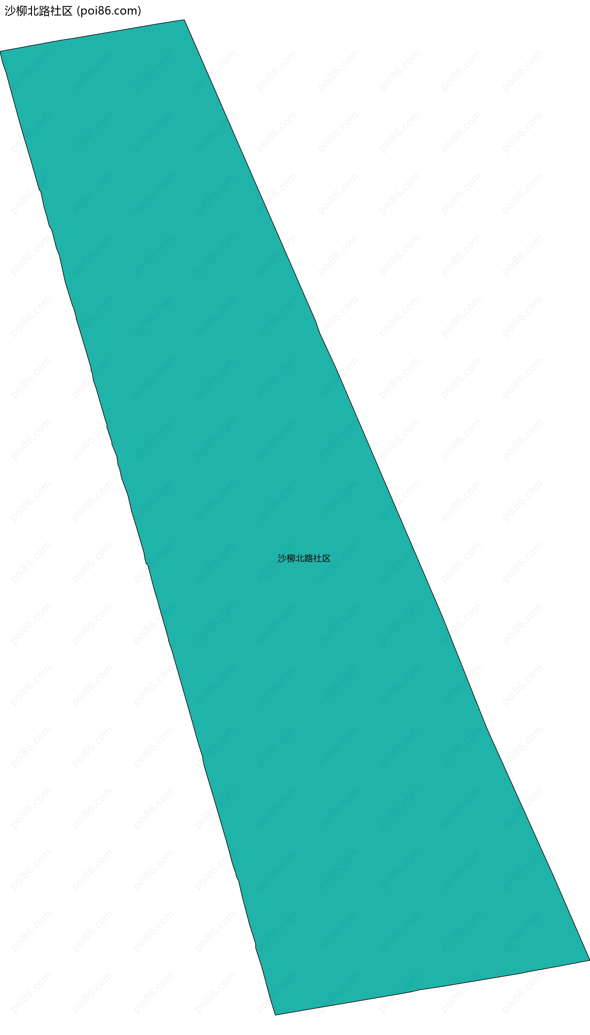 沙柳北路社区边界地图