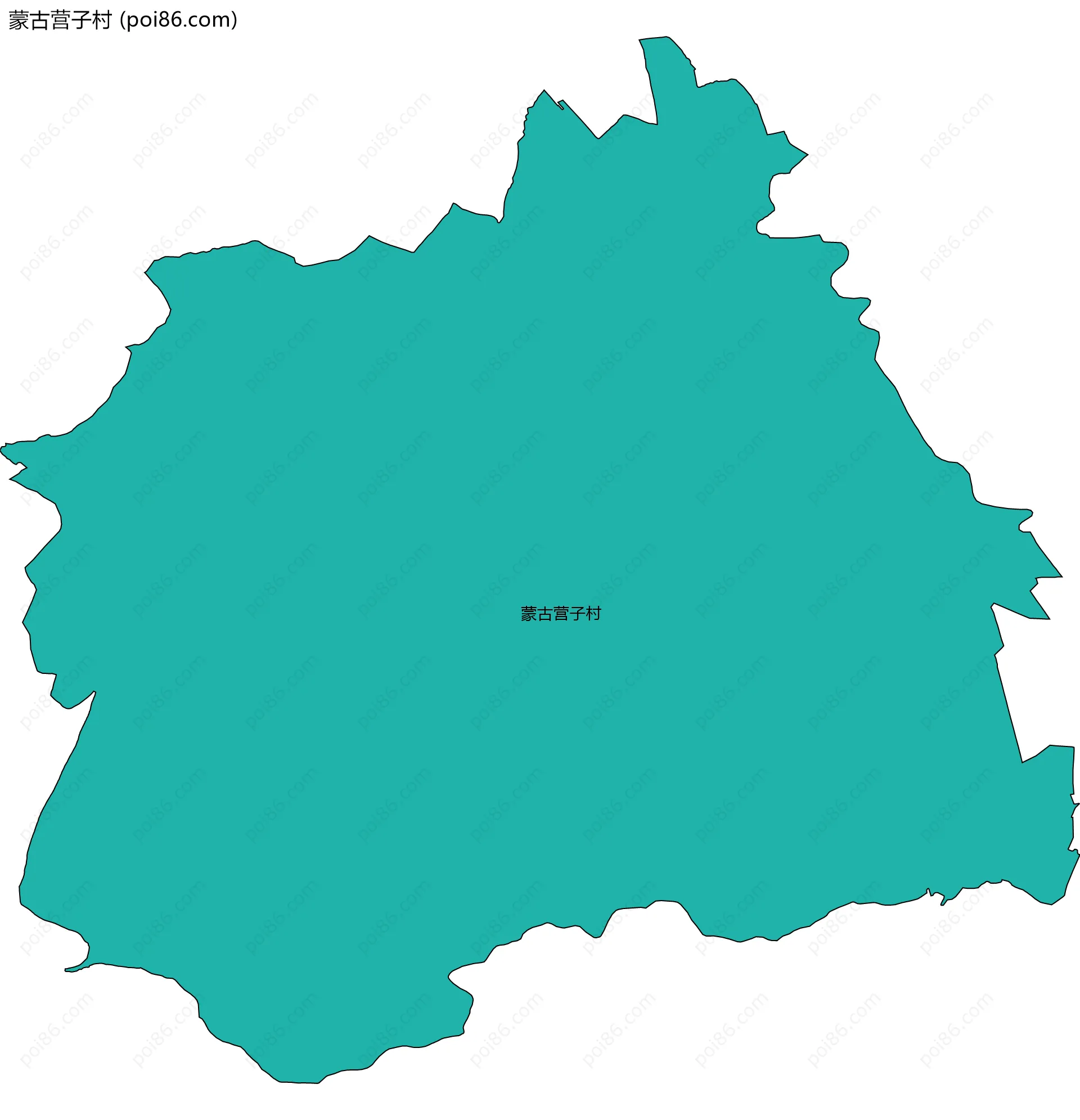 蒙古营子村边界地图