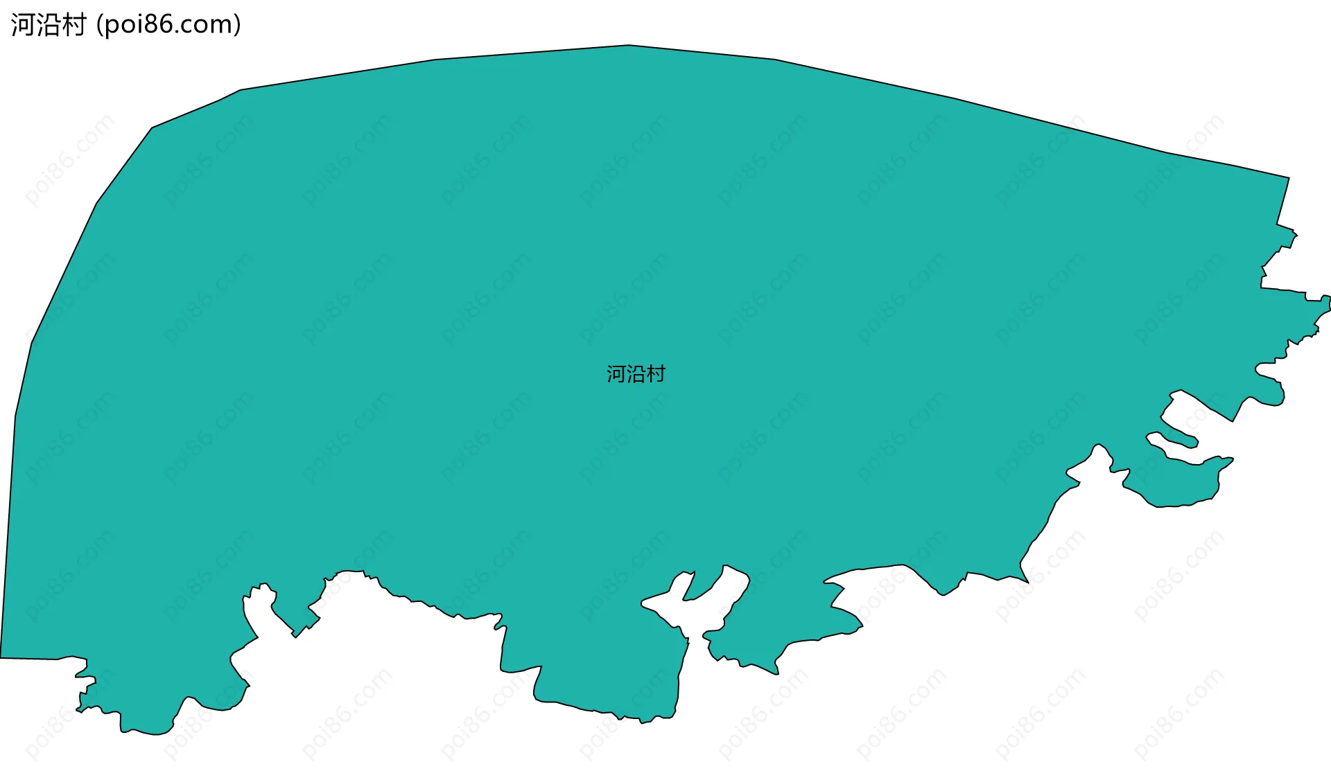 河沿村边界地图