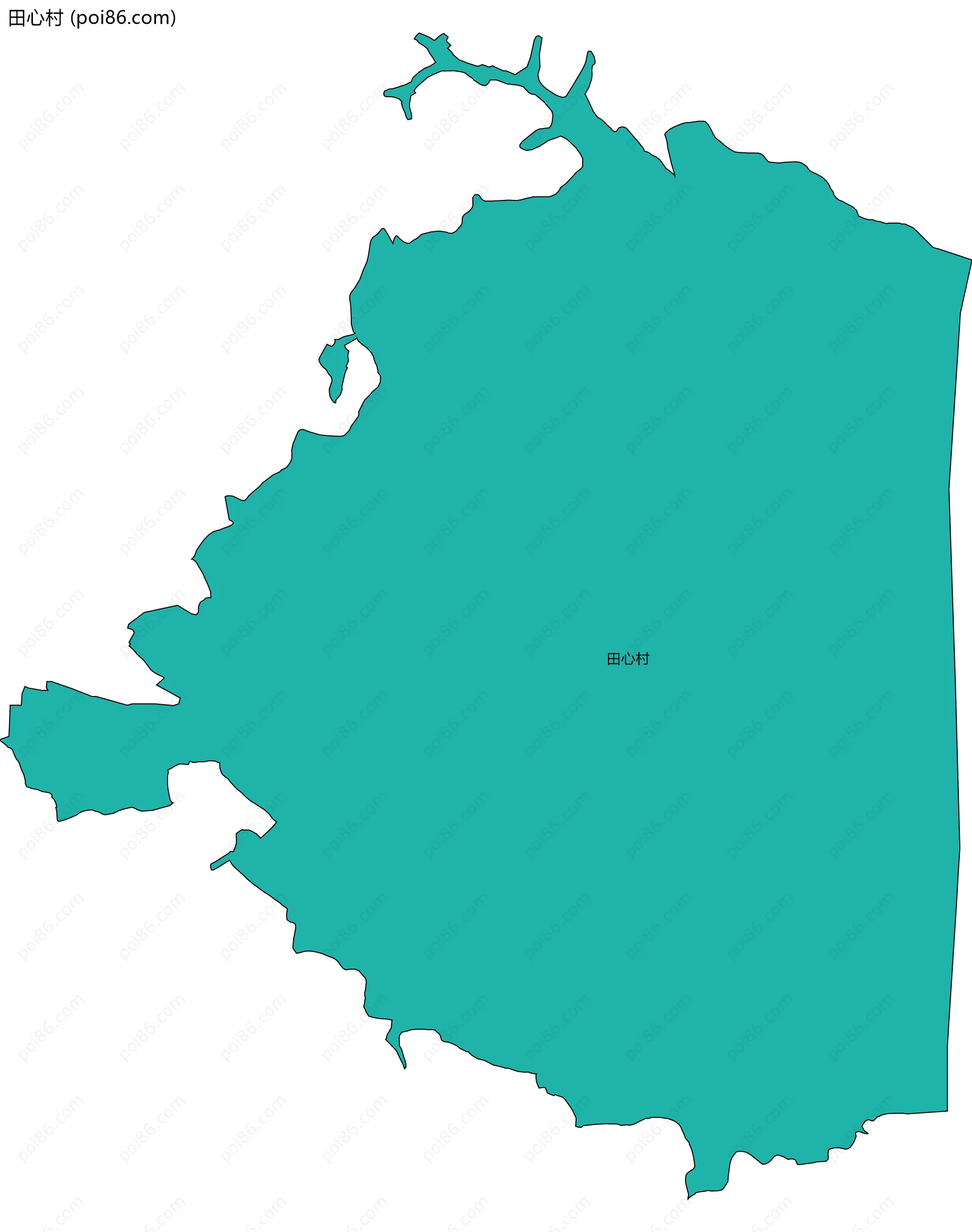 田心村边界地图