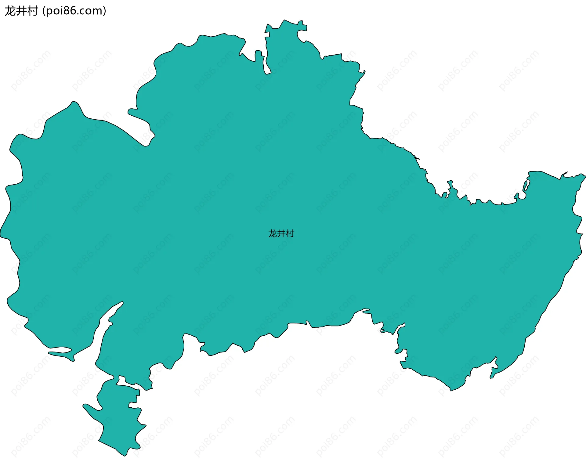 龙井村边界地图