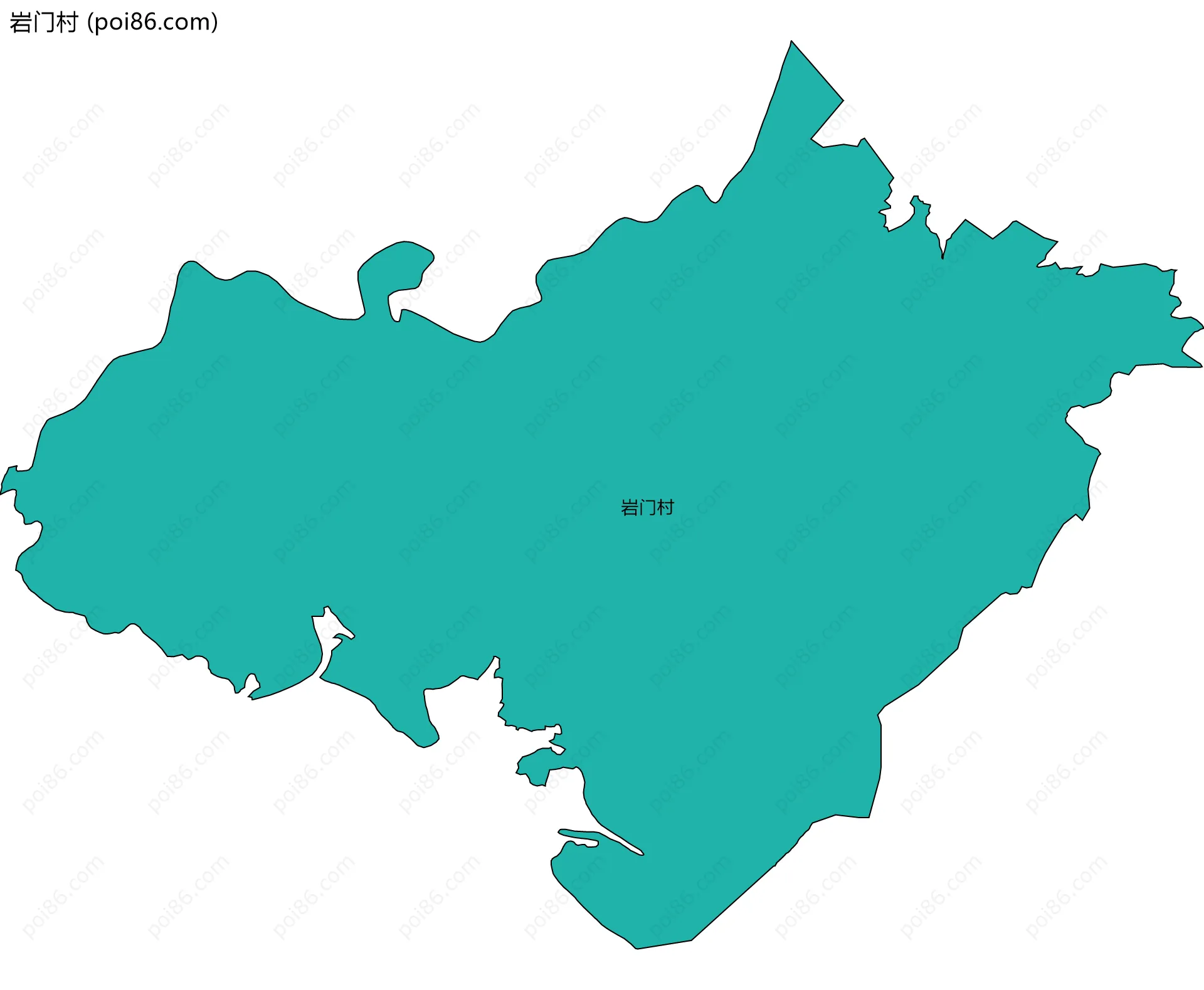 岩门村边界地图