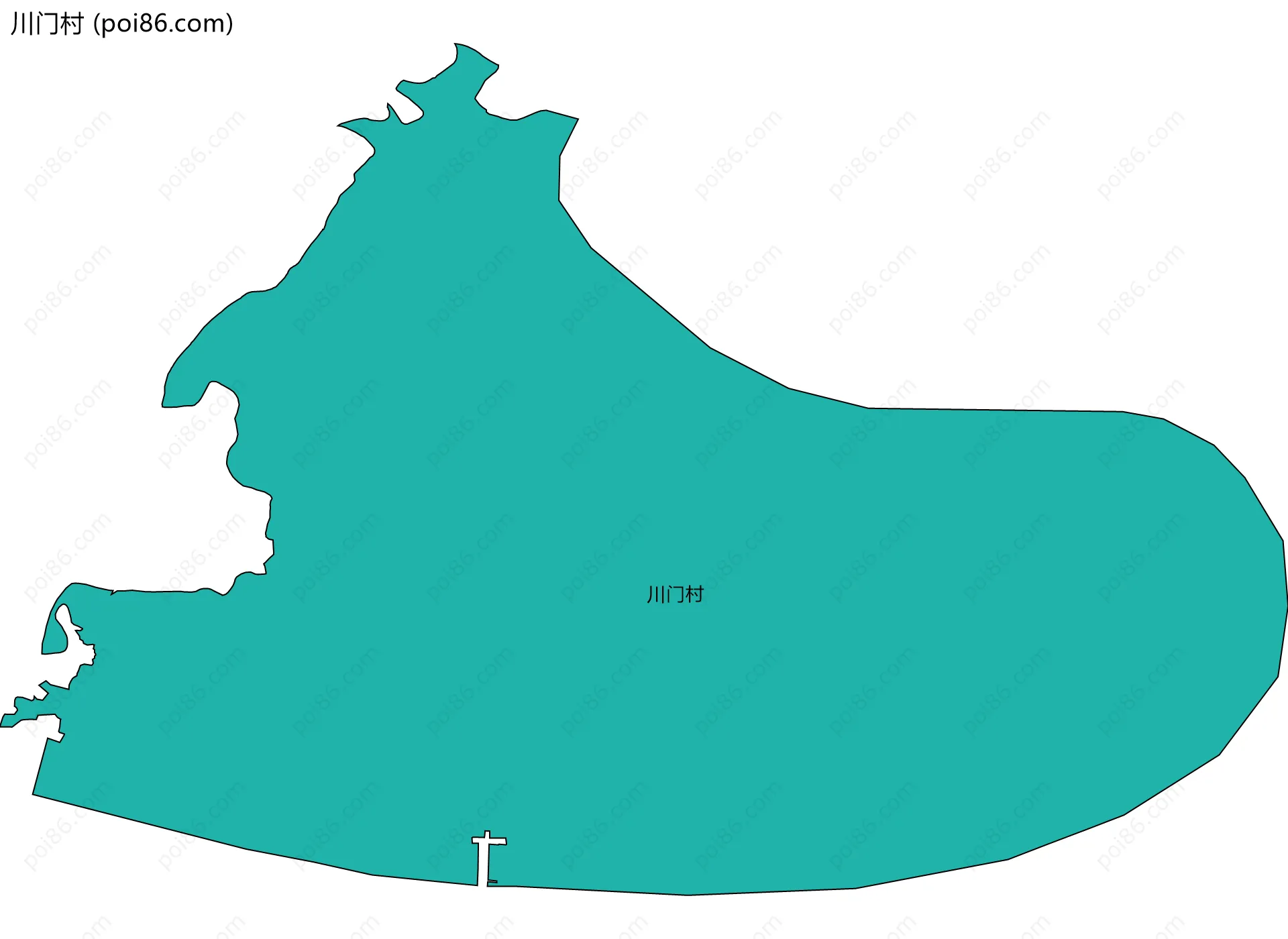 川门村边界地图
