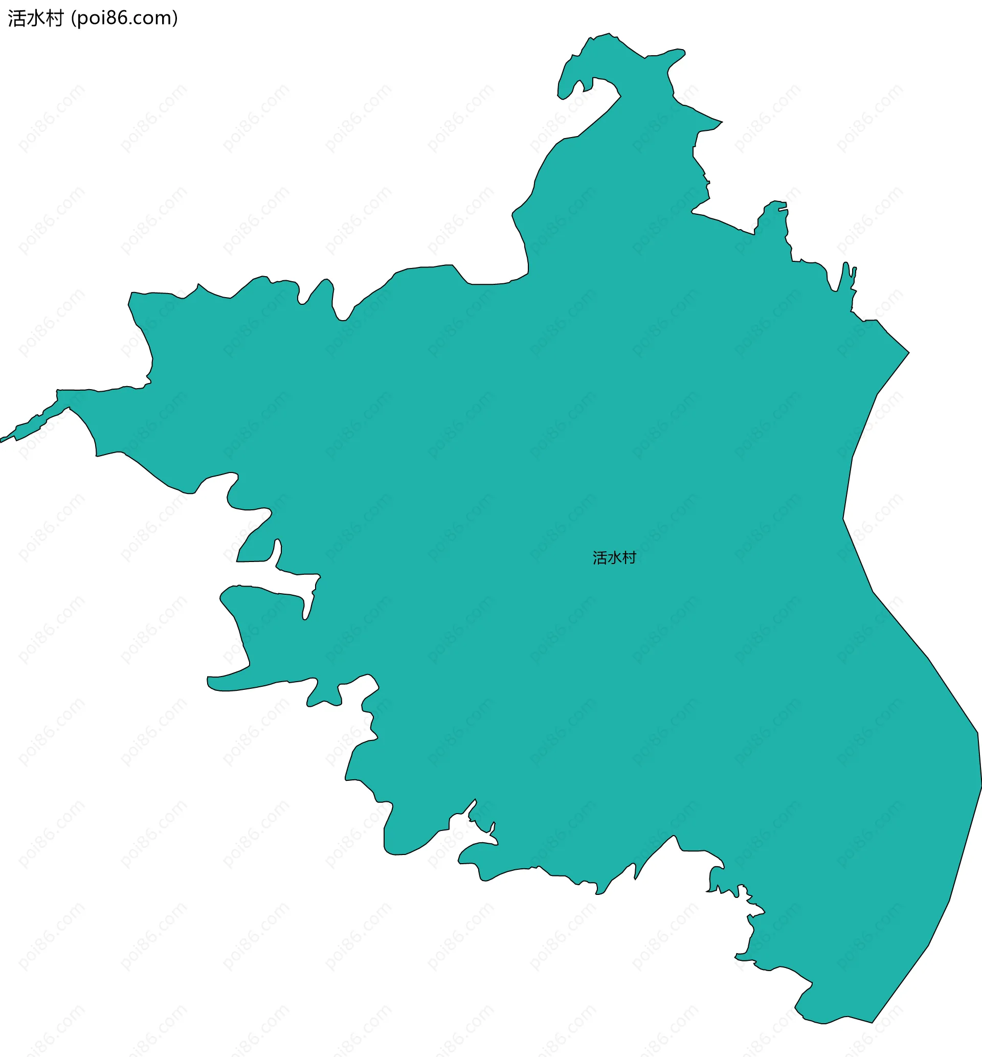 活水村边界地图