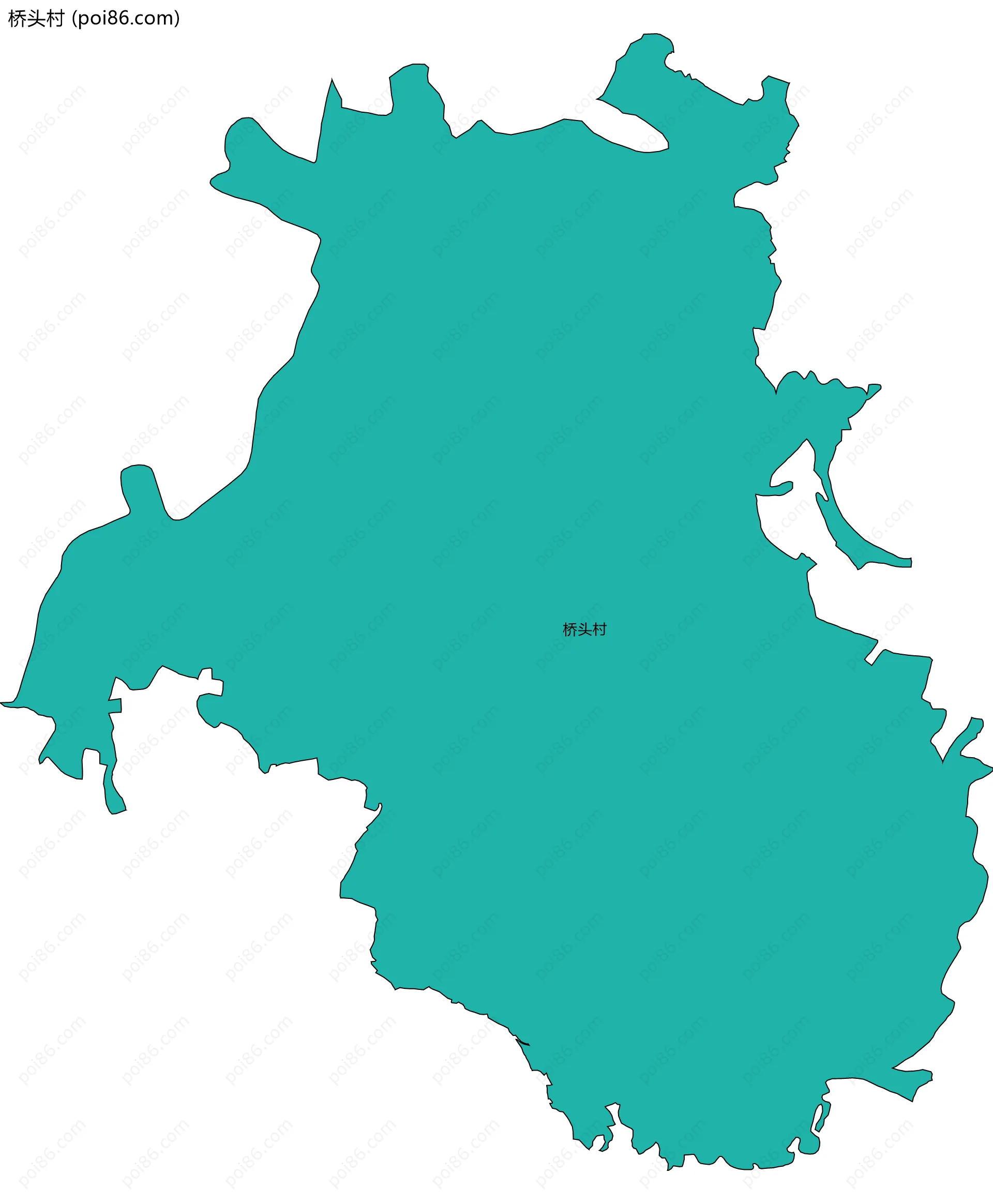 桥头村边界地图