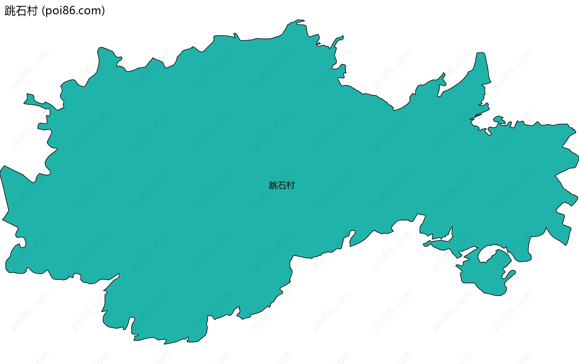 跳石村边界地图