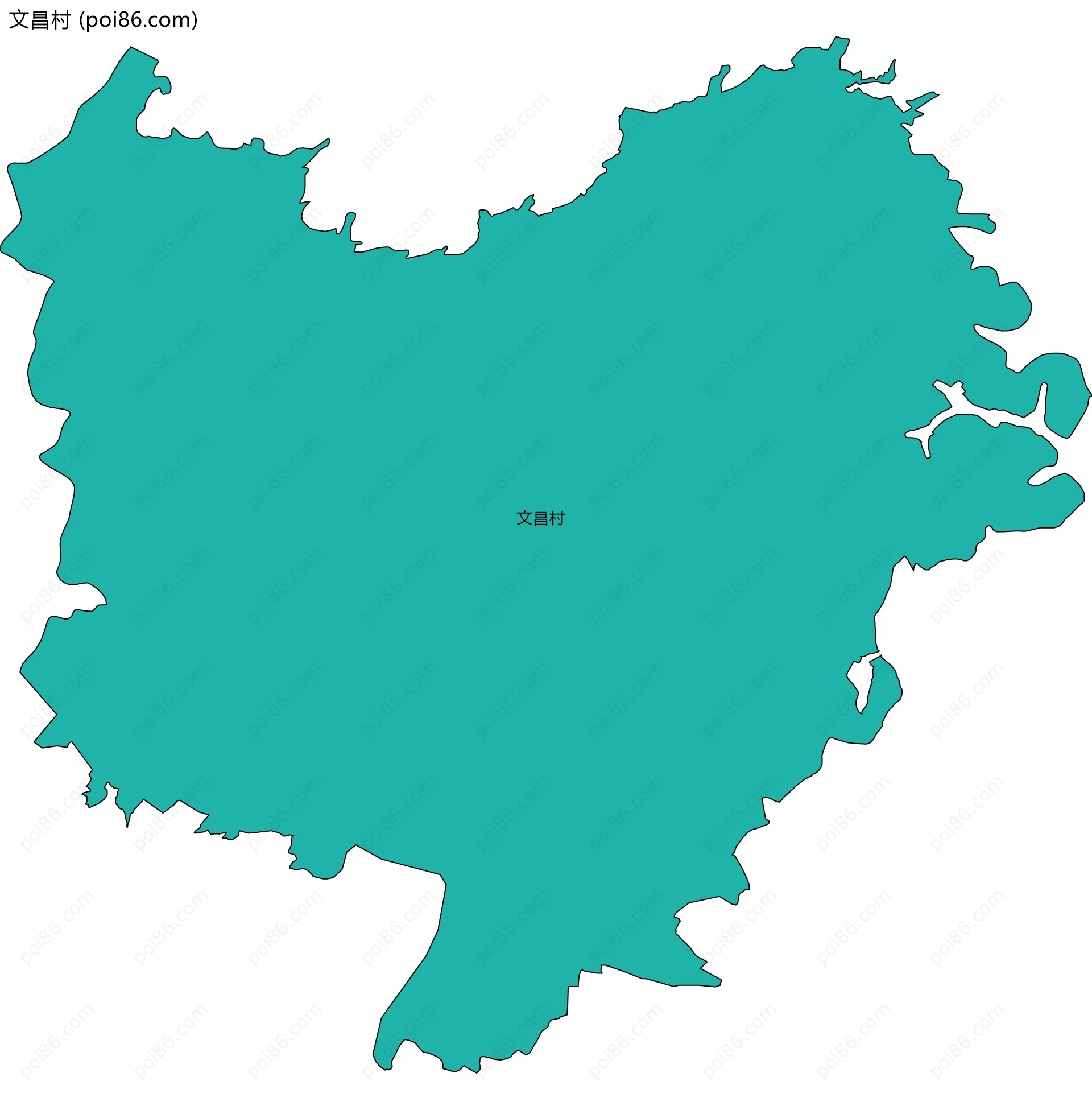 文昌村边界地图