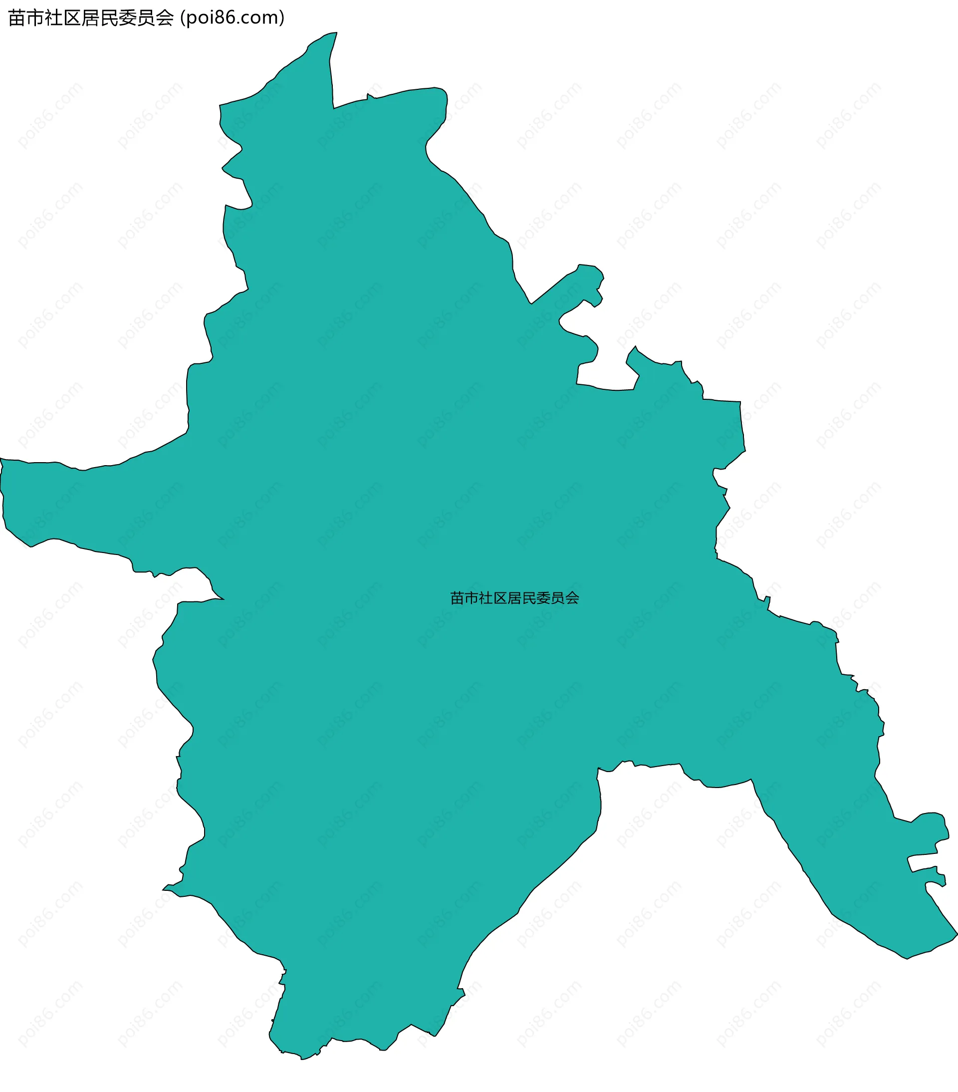 苗市社区居民委员会边界地图