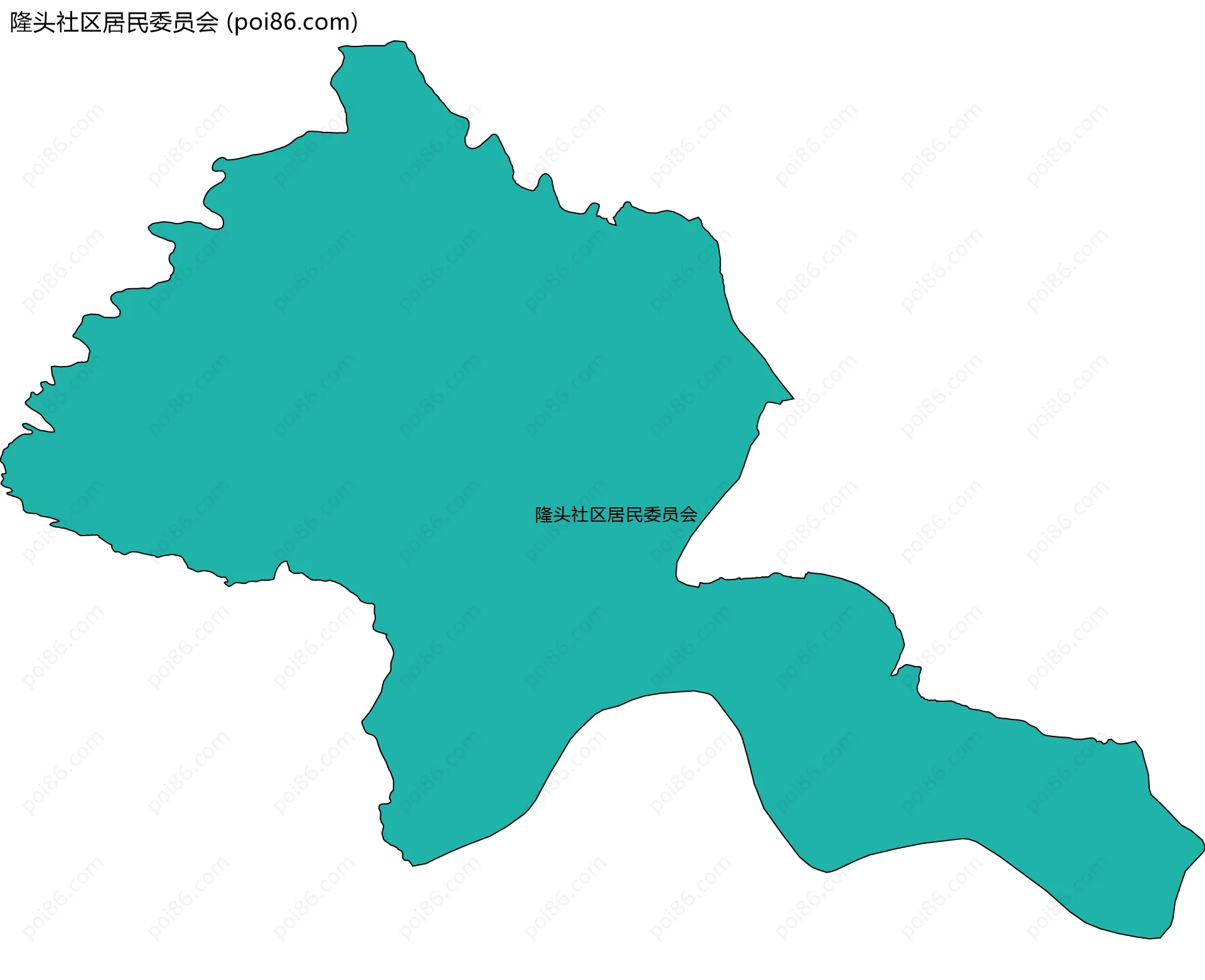 隆头社区居民委员会边界地图