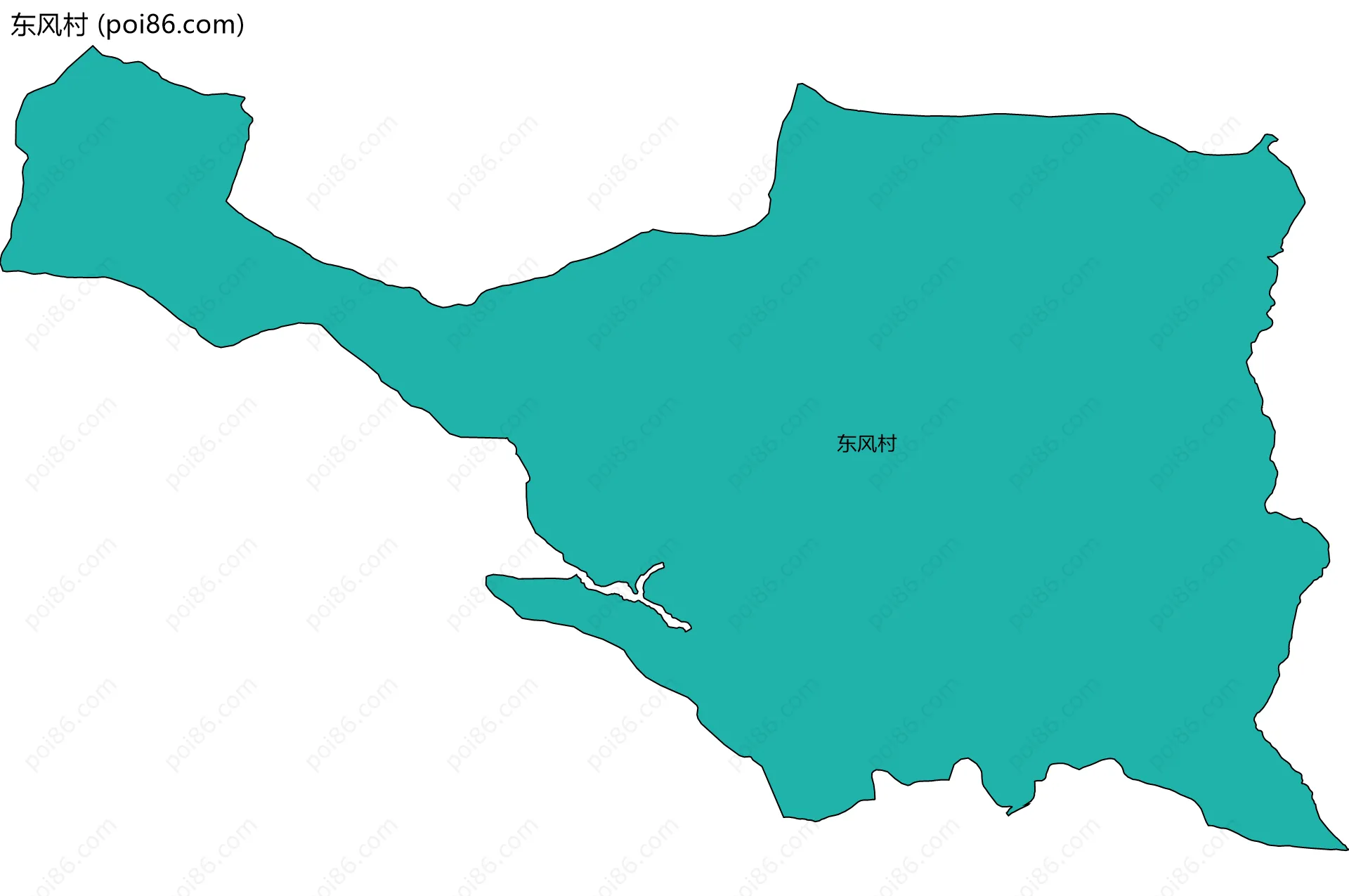 东风村边界地图