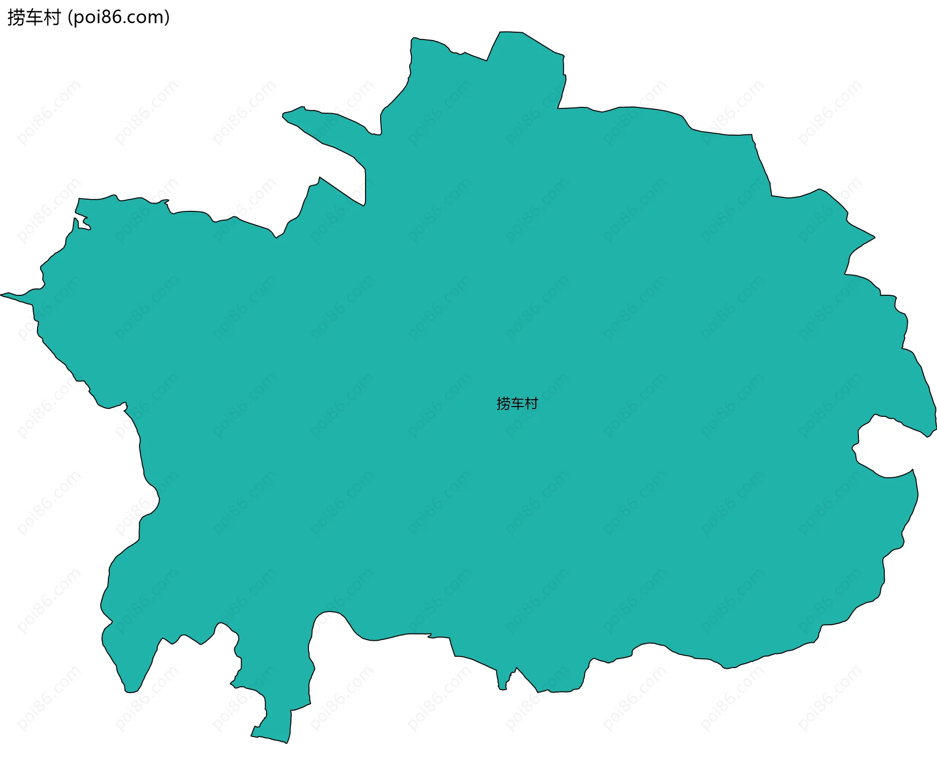 捞车村边界地图