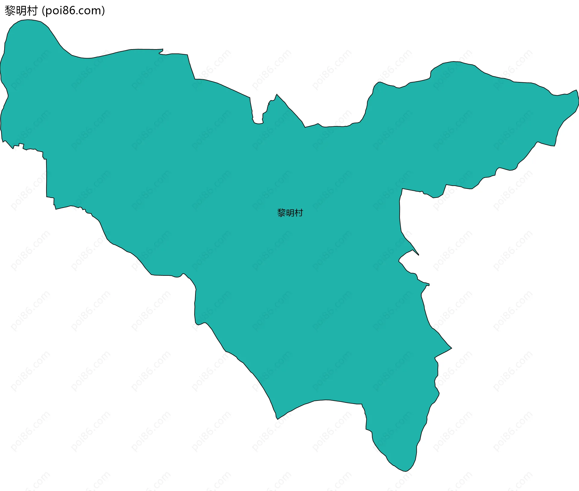 黎明村边界地图