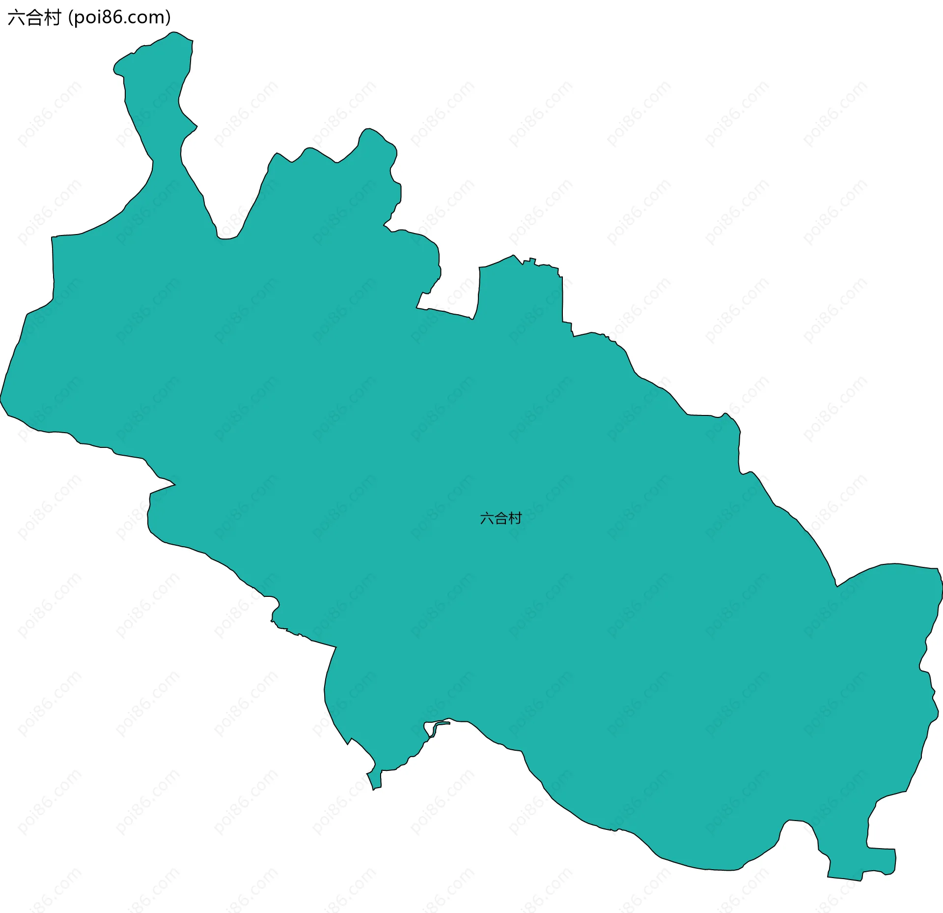 六合村边界地图