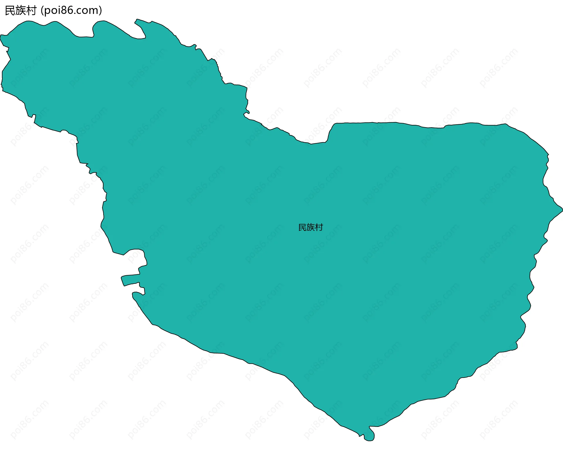 民族村边界地图