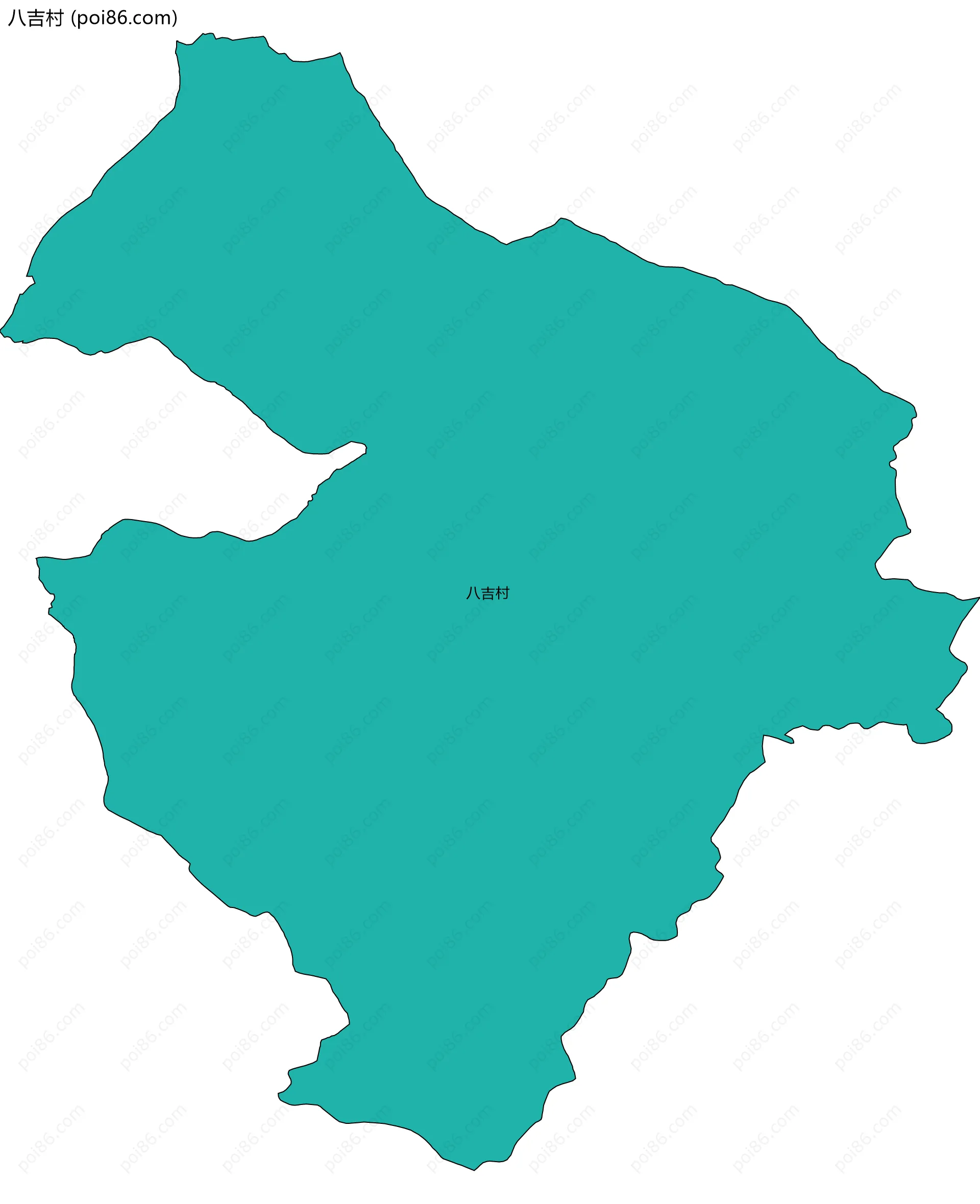 八吉村边界地图