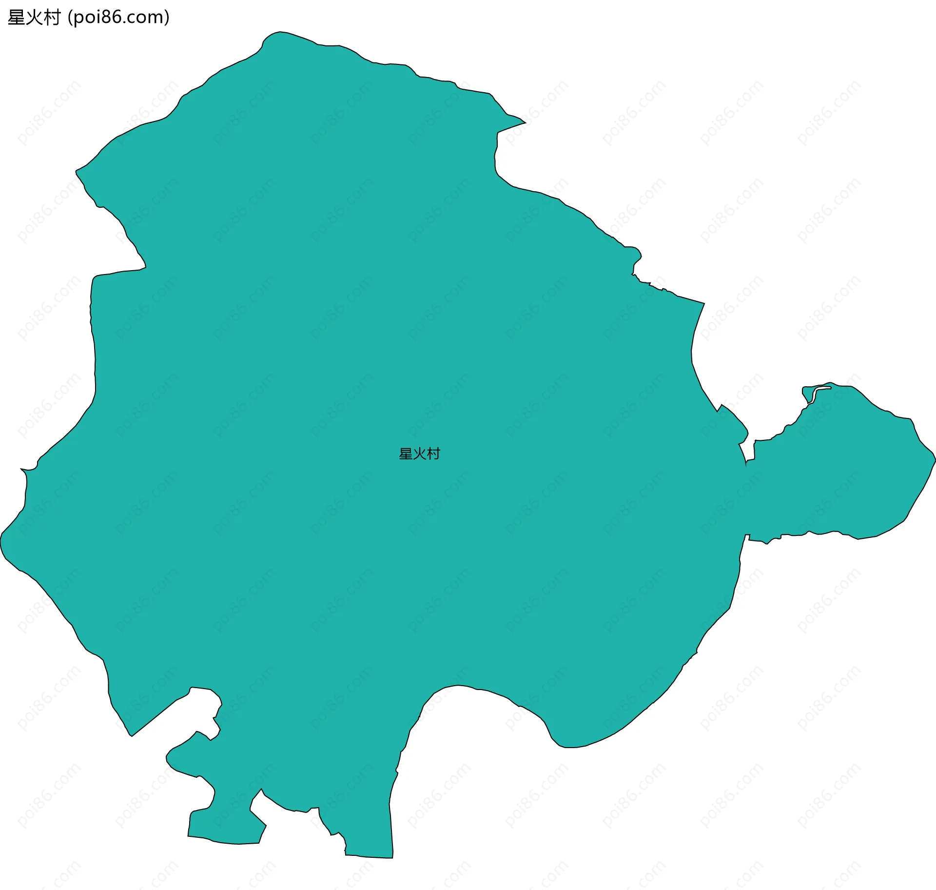 星火村边界地图