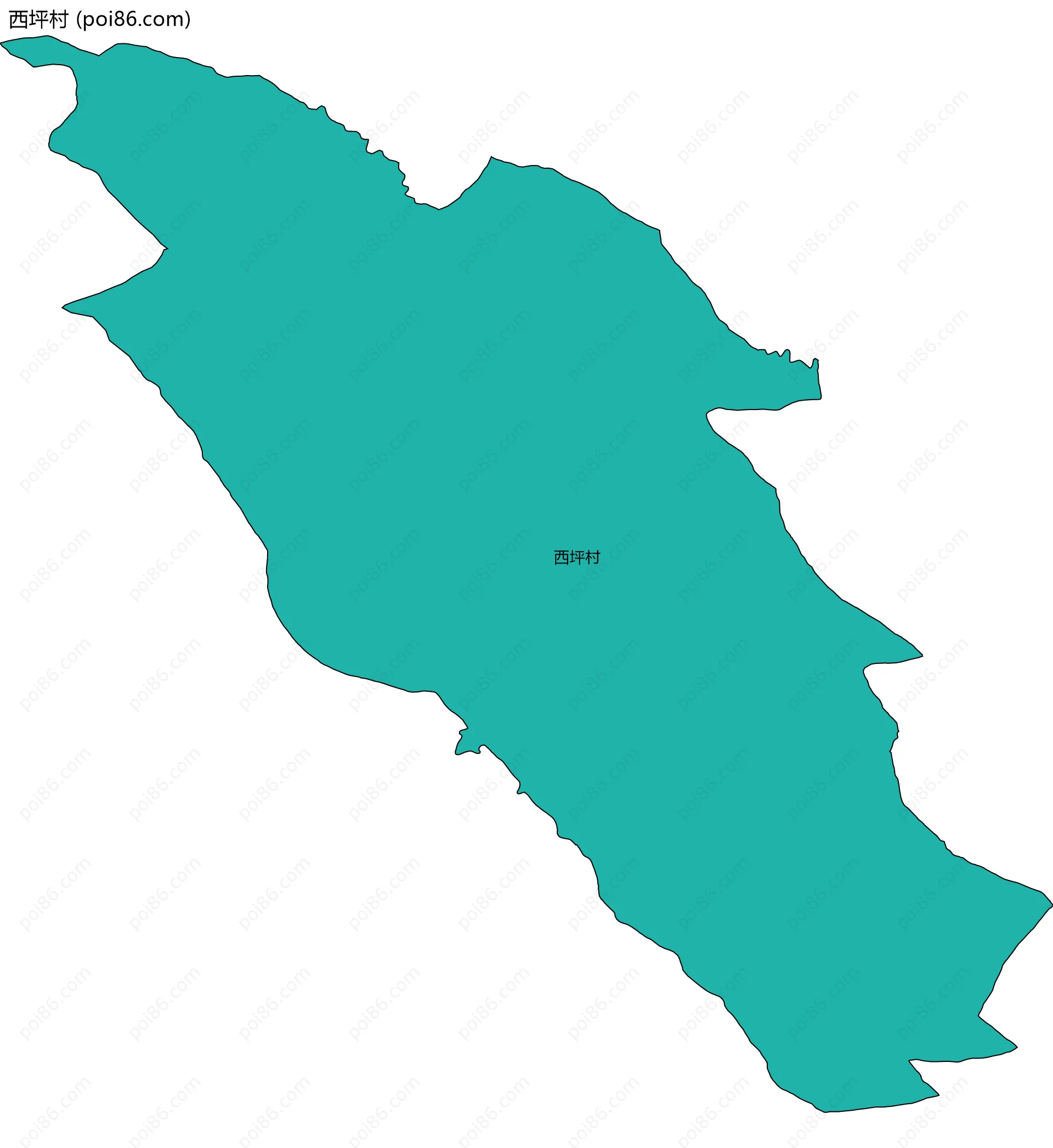西坪村边界地图