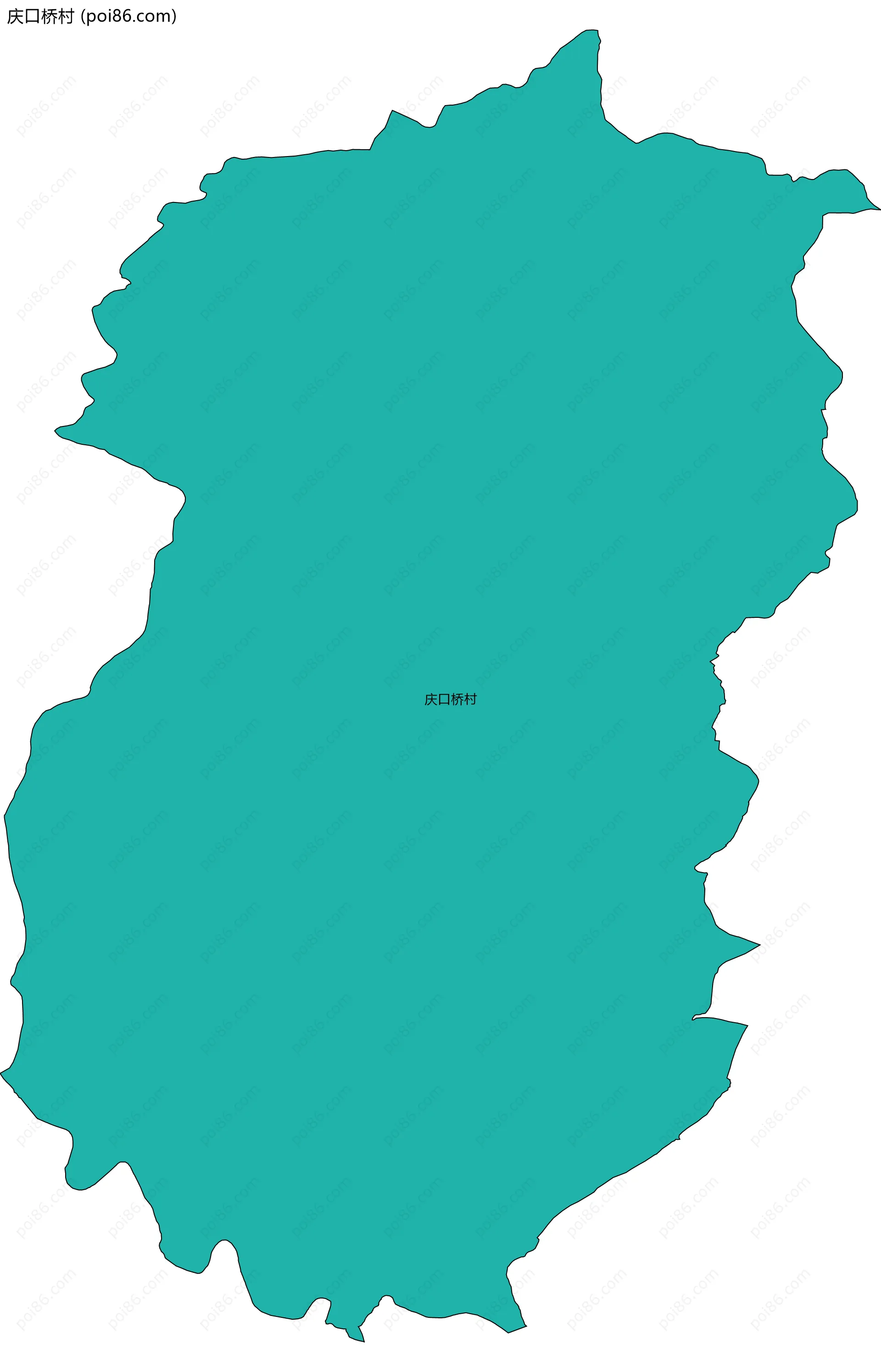 庆口桥村边界地图